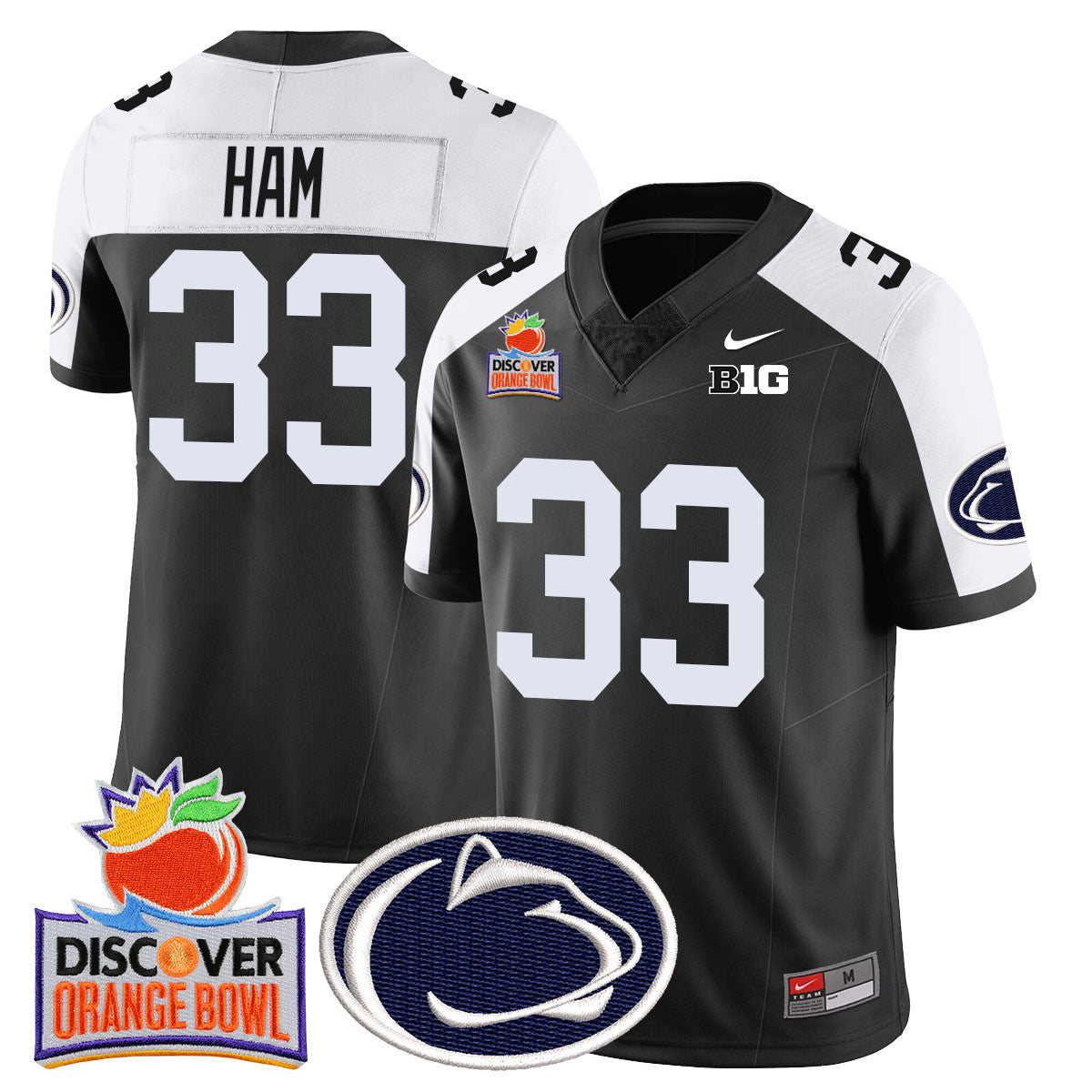 Men Penn State Nittany Lions 2024 Orange Bowl Jersey N1 - All Stitched