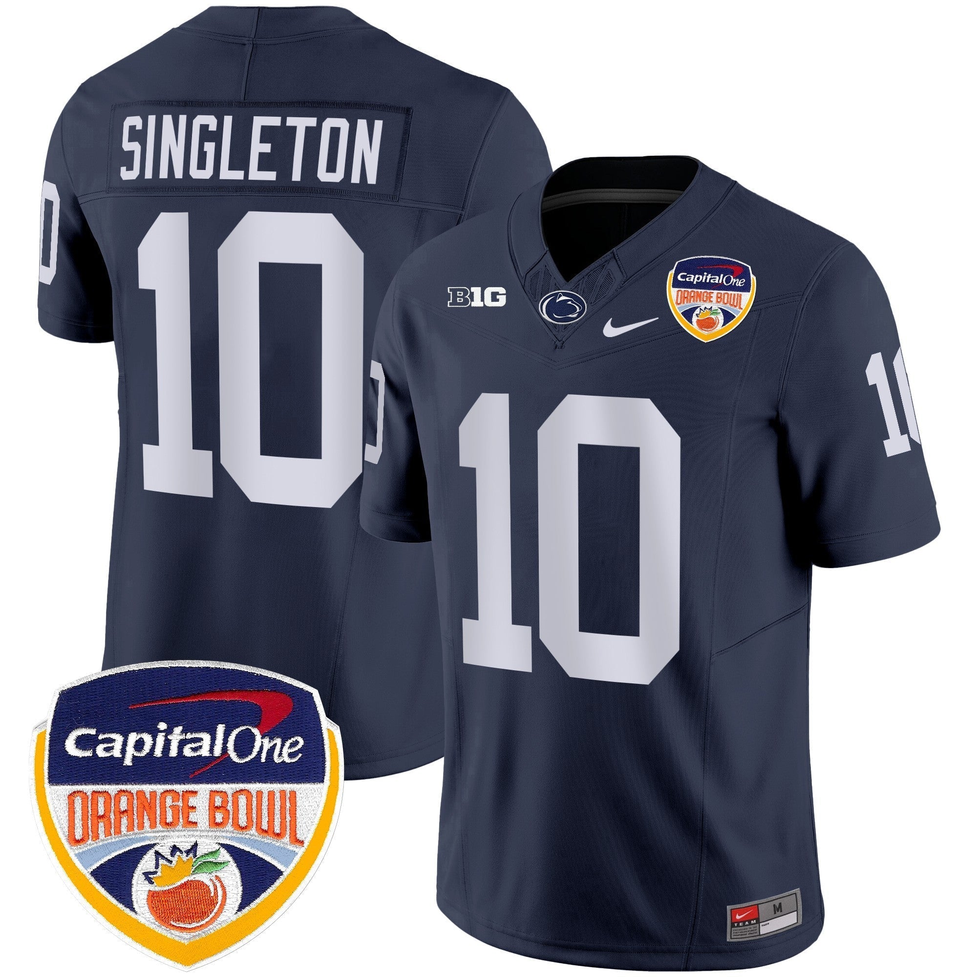 Men Penn State Nittany Lions Orange Bowl Patch Vapor Limited Jersey - All Stitched