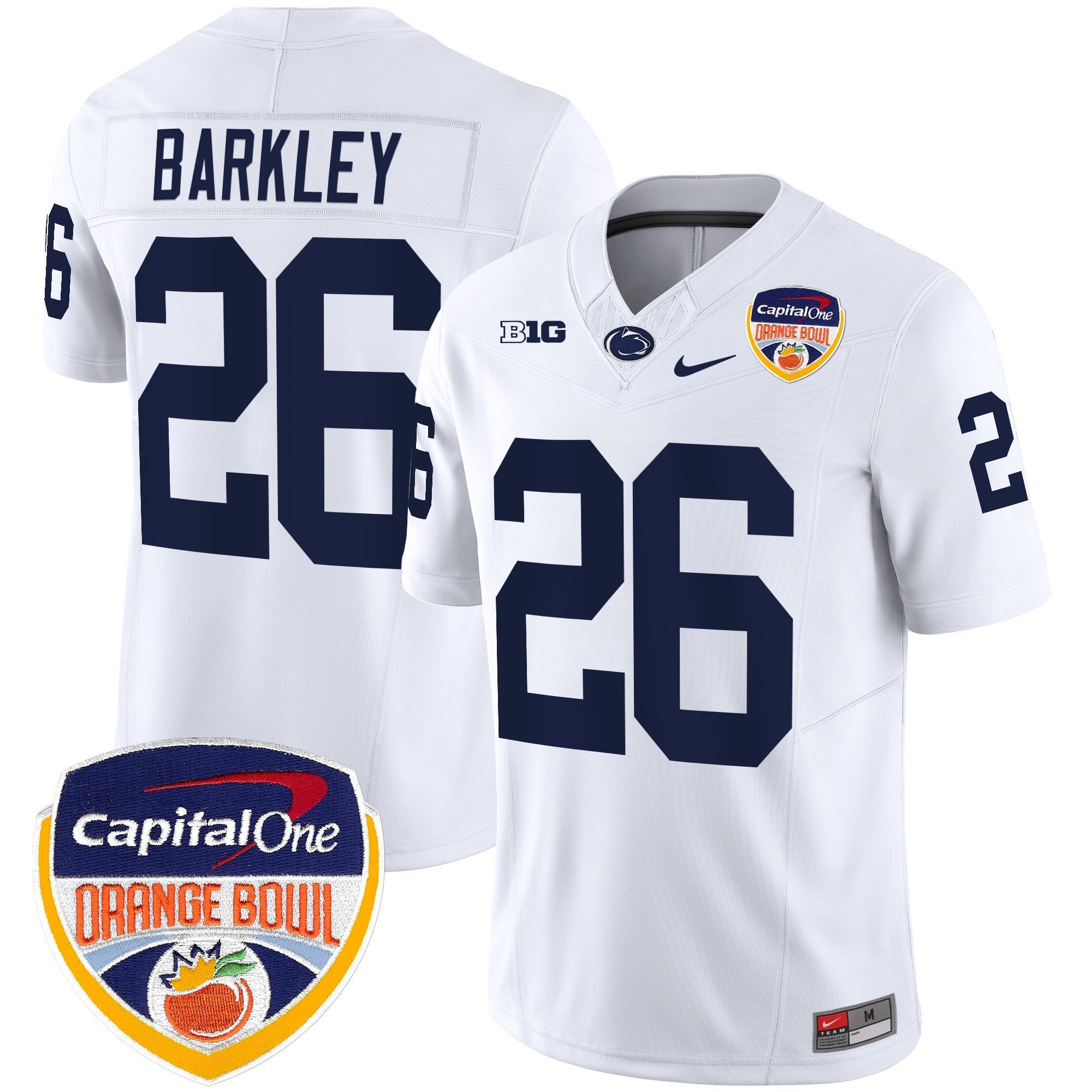 Men Penn State Nittany Lions Orange Bowl Patch Vapor Limited Jersey - All Stitched