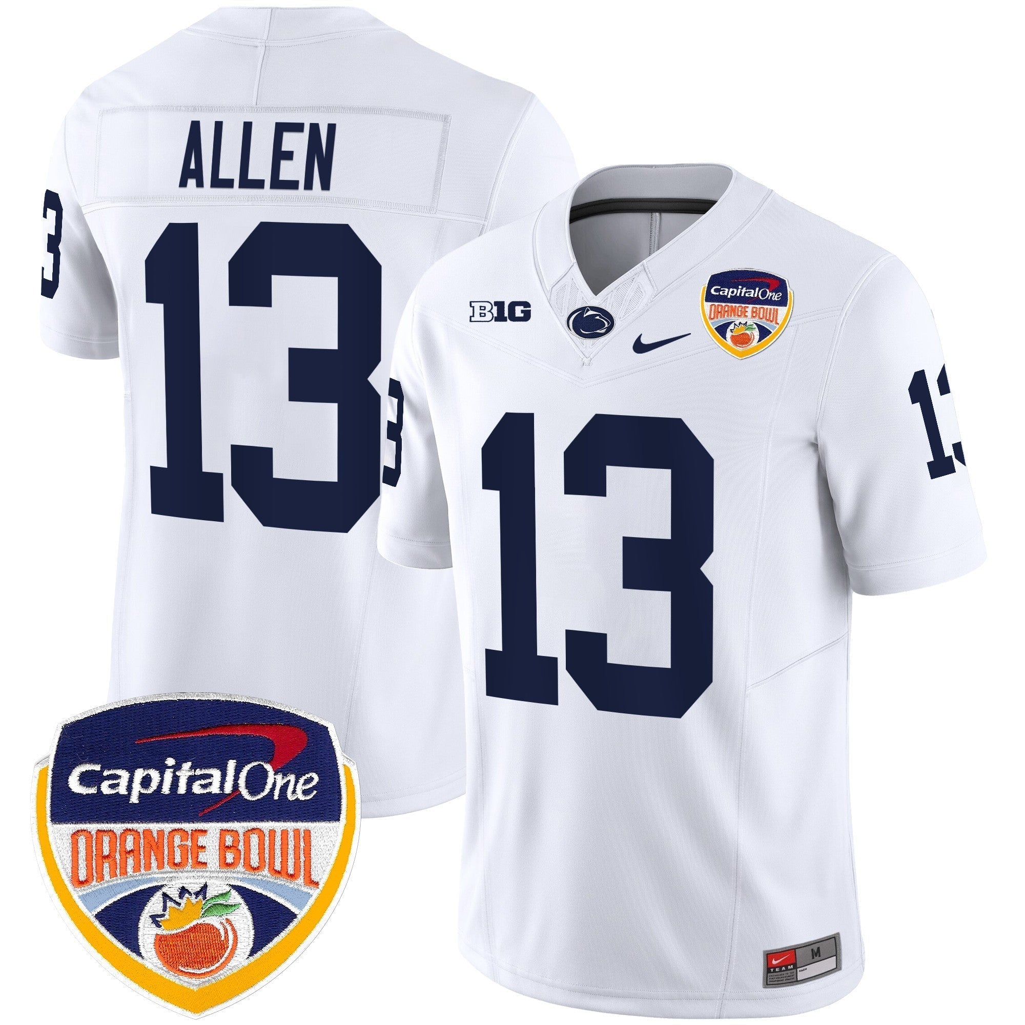 Men Penn State Nittany Lions Orange Bowl Patch Vapor Limited Jersey - All Stitched