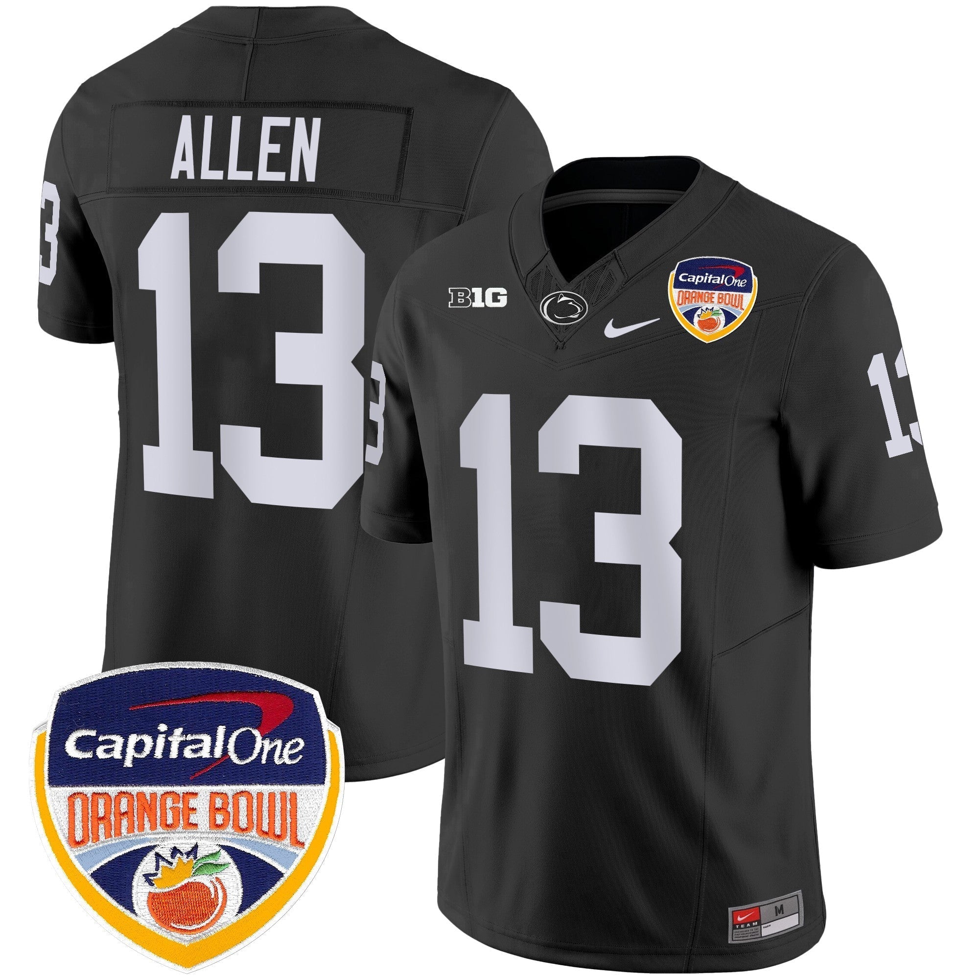 Men Penn State Nittany Lions Orange Bowl Patch Vapor Limited Jersey - All Stitched