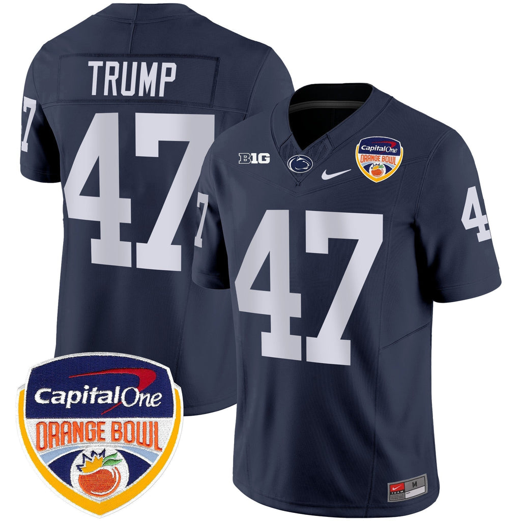 Men Penn State Nittany Lions Orange Bowl Patch Vapor Limited Jersey - All Stitched