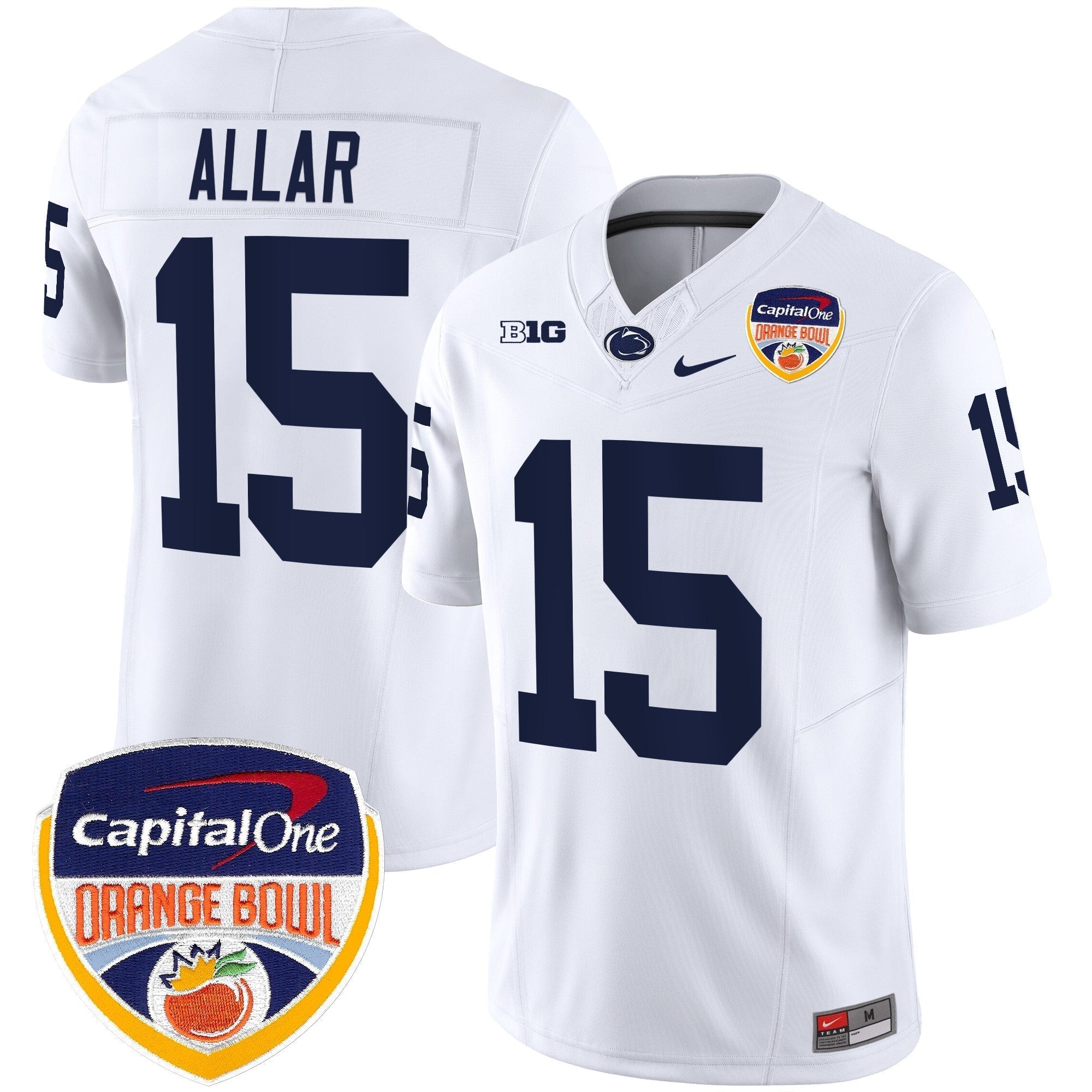 Men Penn State Nittany Lions Orange Bowl Patch Vapor Limited Jersey - All Stitched