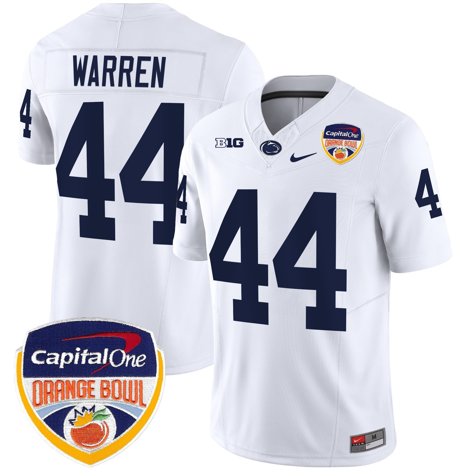Men Penn State Nittany Lions Orange Bowl Patch Vapor Limited Jersey - All Stitched