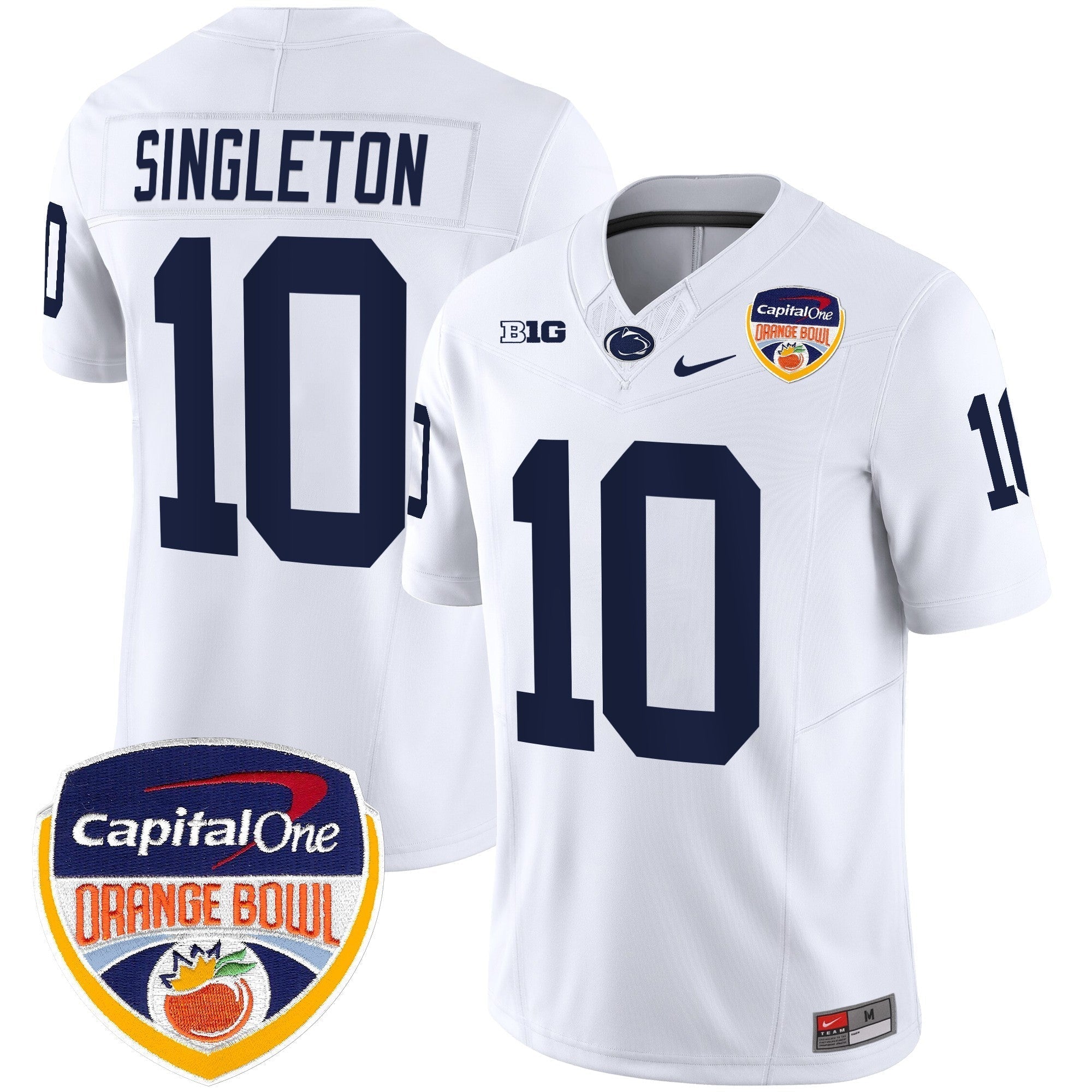 Men Penn State Nittany Lions Orange Bowl Patch Vapor Limited Jersey - All Stitched