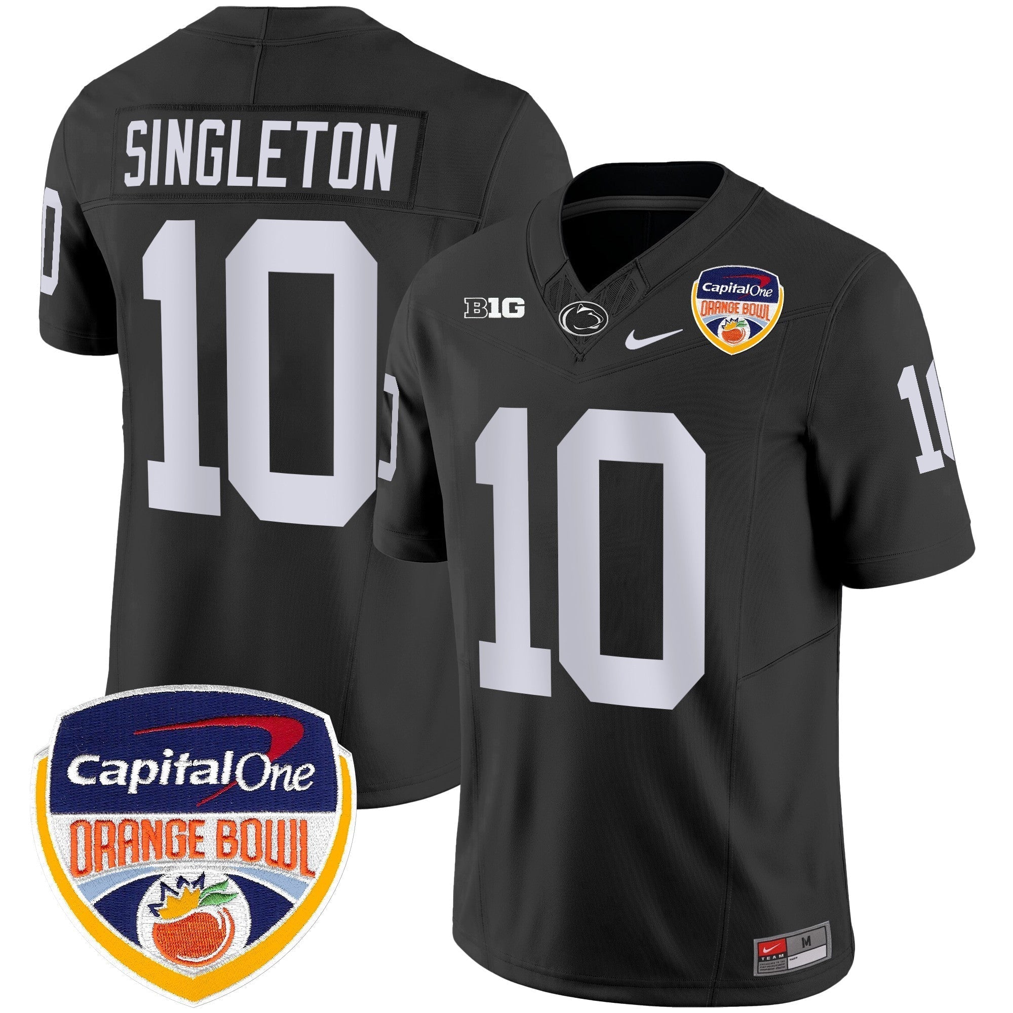 Men Penn State Nittany Lions Orange Bowl Patch Vapor Limited Jersey - All Stitched