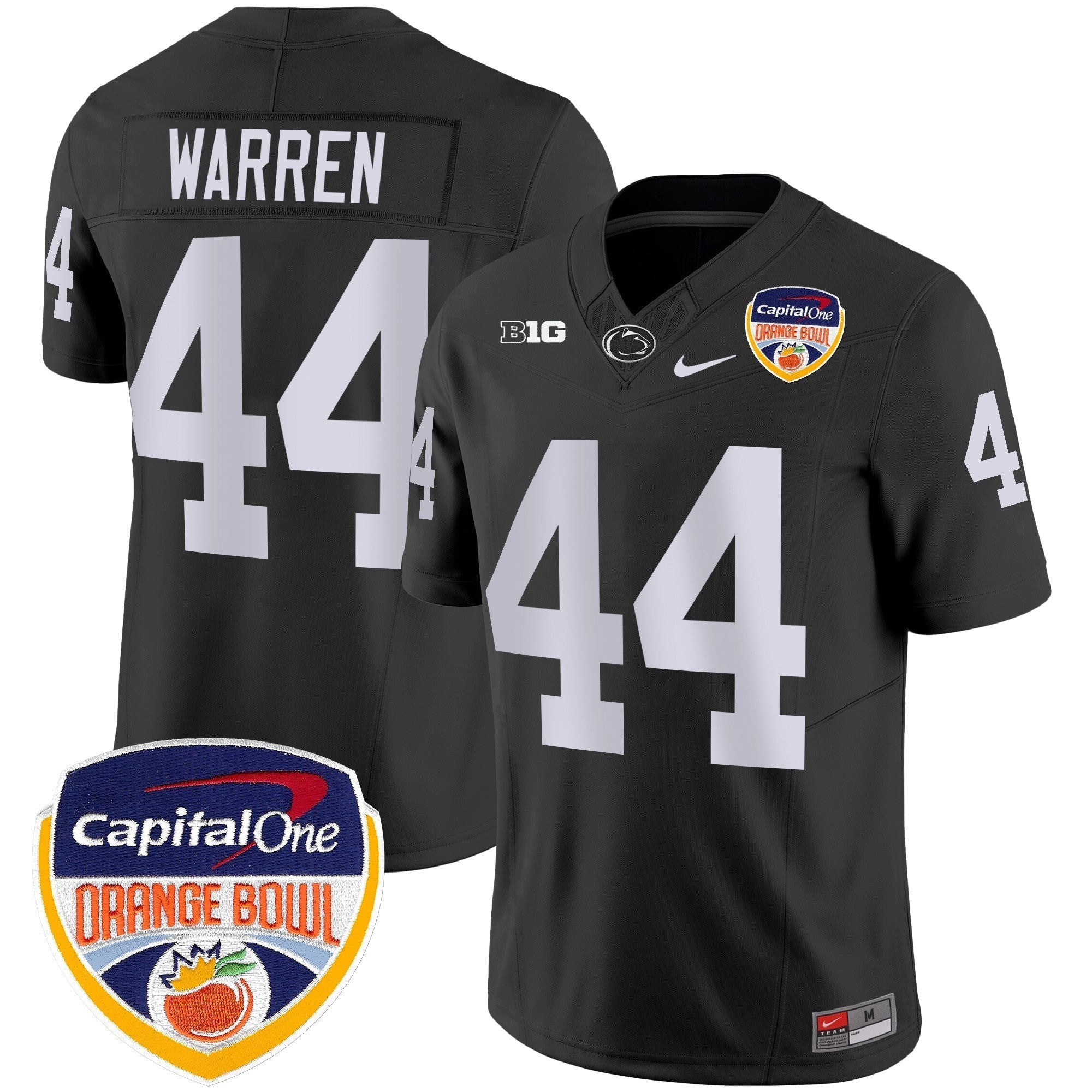 Men Penn State Nittany Lions Orange Bowl Patch Vapor Limited Jersey - All Stitched