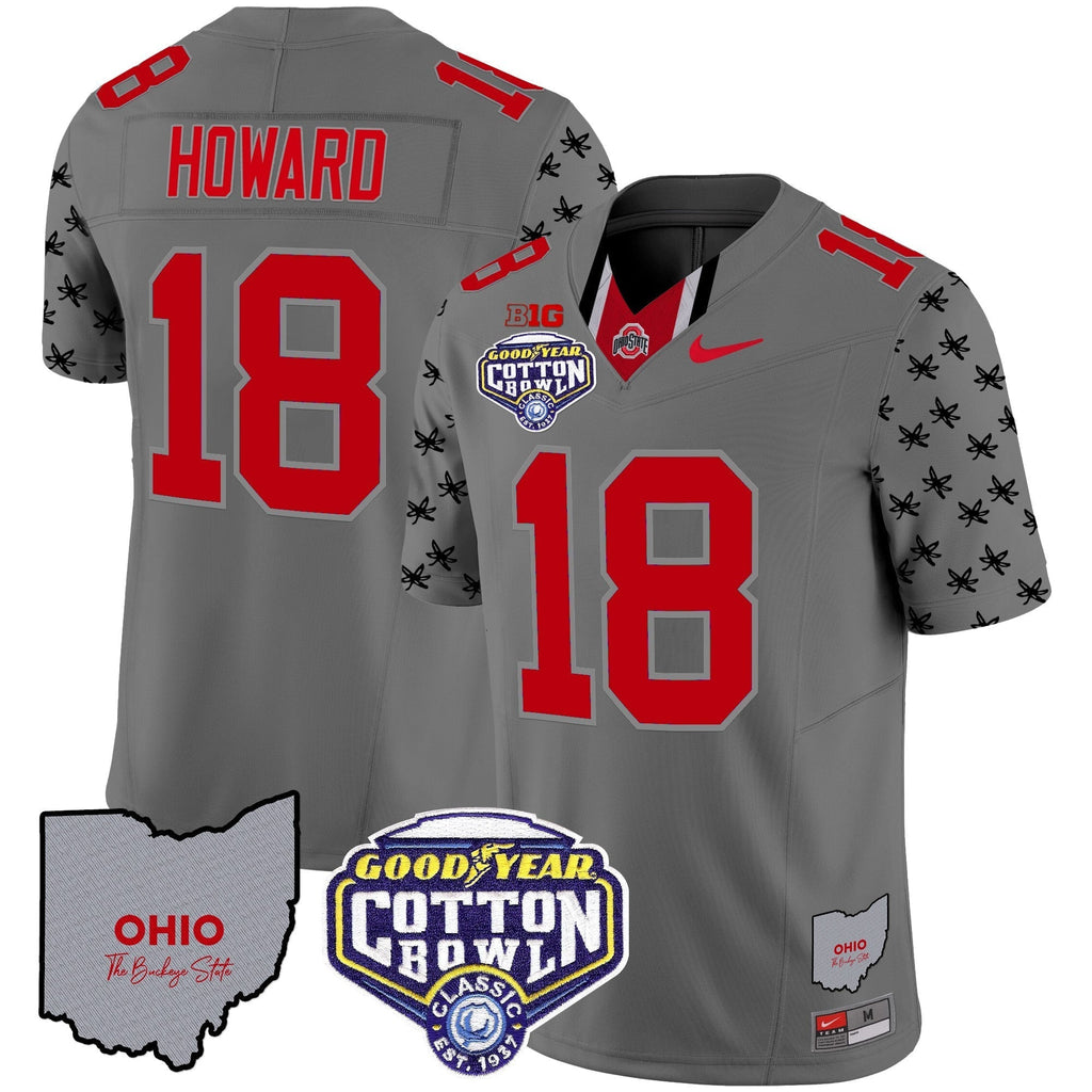 Men Ohio State Buckeyes Cotton Bowl Patch Vapor Limited Jersey - All Stitched