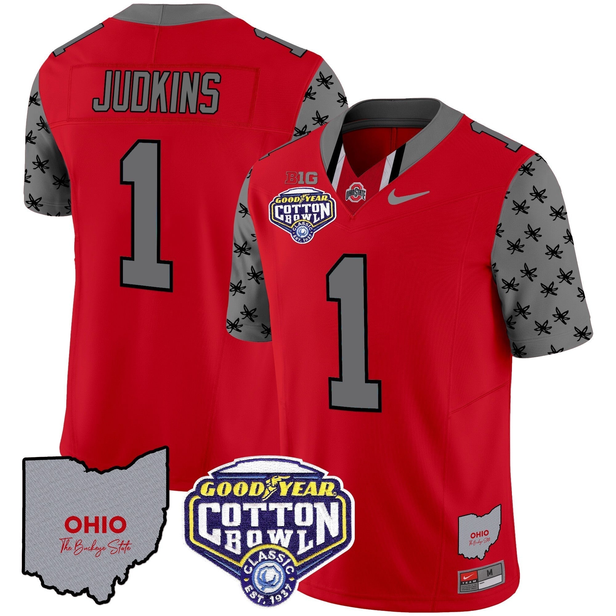 Men Ohio State Buckeyes Cotton Bowl Patch Vapor Limited Jersey - All Stitched