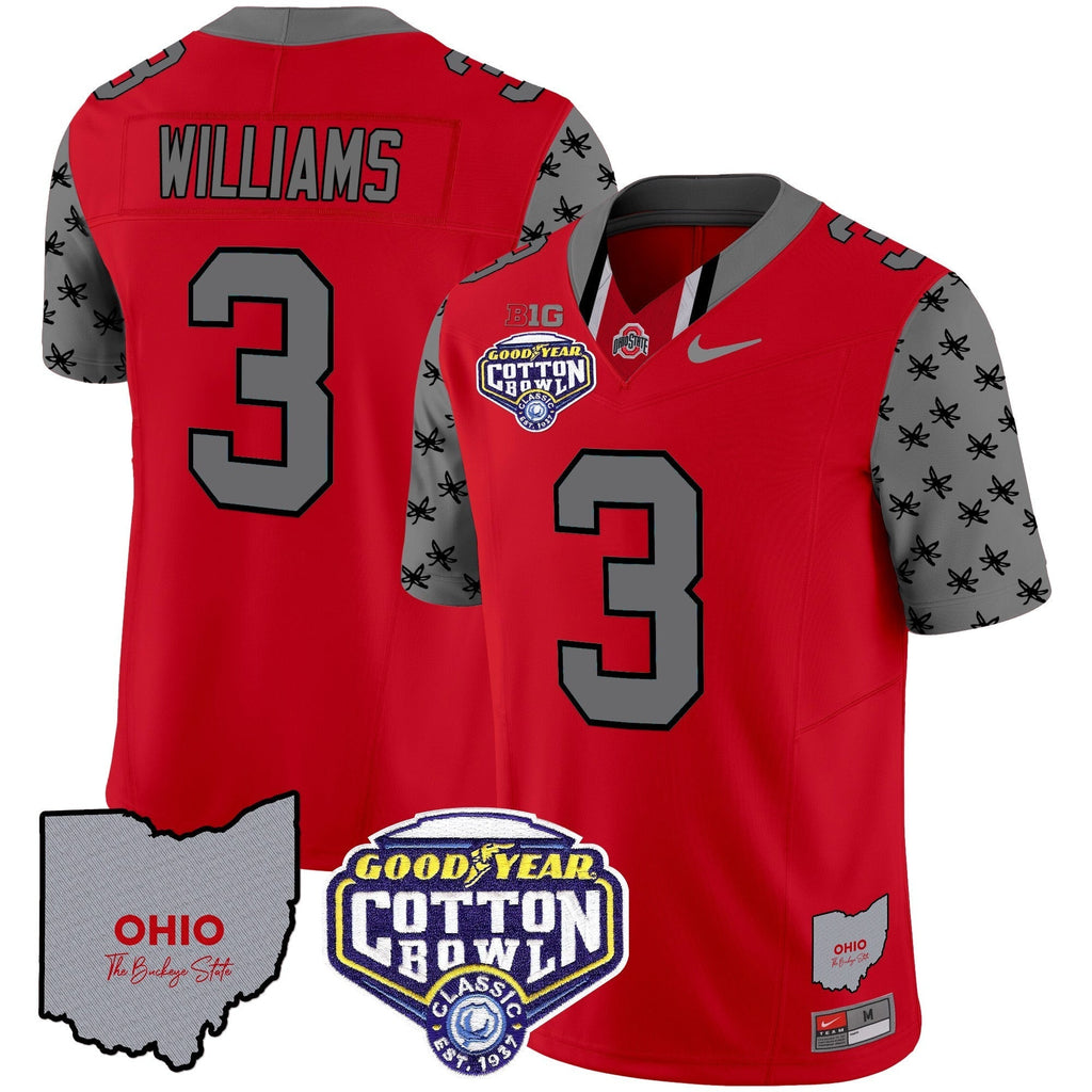 Men Ohio State Buckeyes Cotton Bowl Patch Vapor Limited Jersey - All Stitched