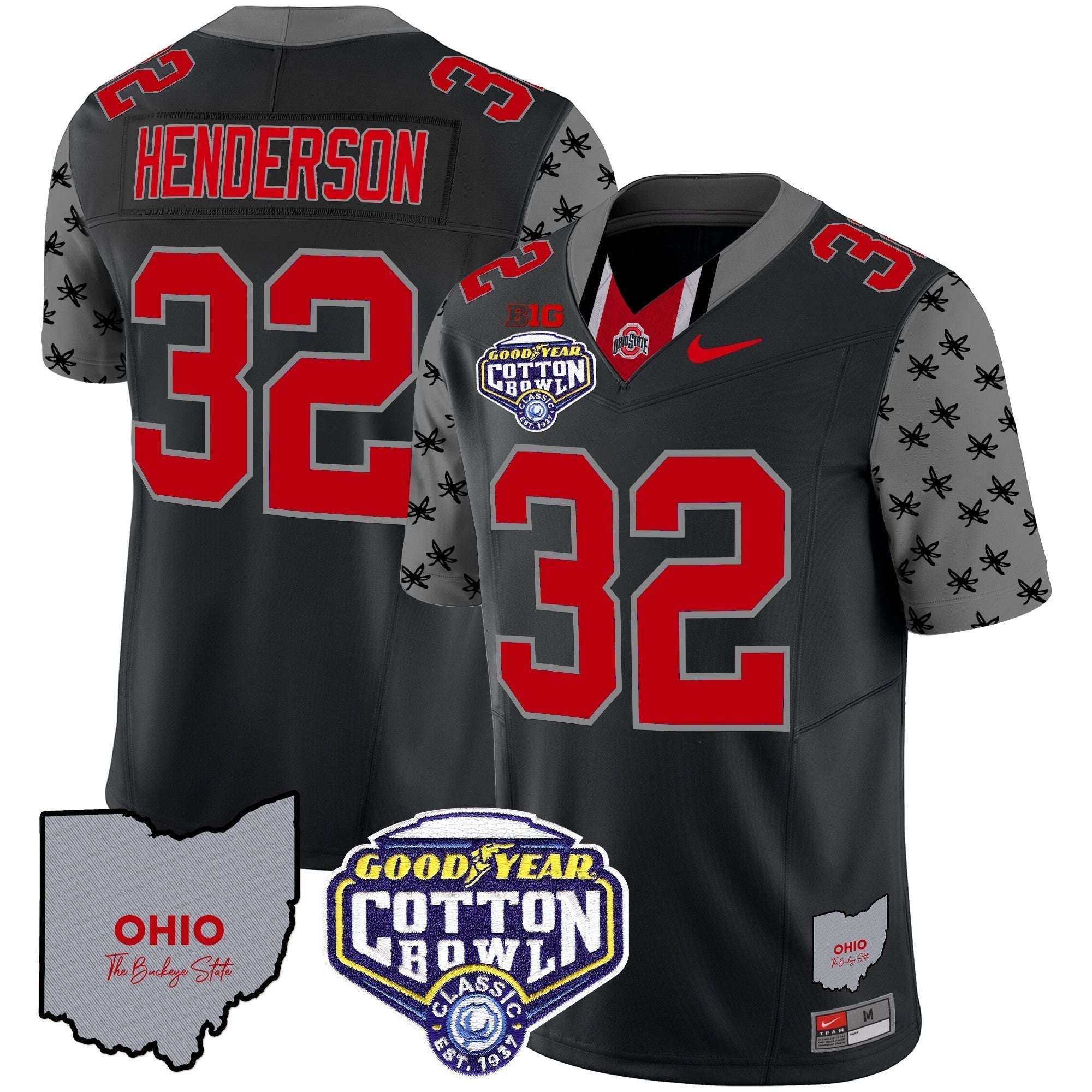 Men Ohio State Buckeyes Cotton Bowl Patch Vapor Limited Jersey - All Stitched