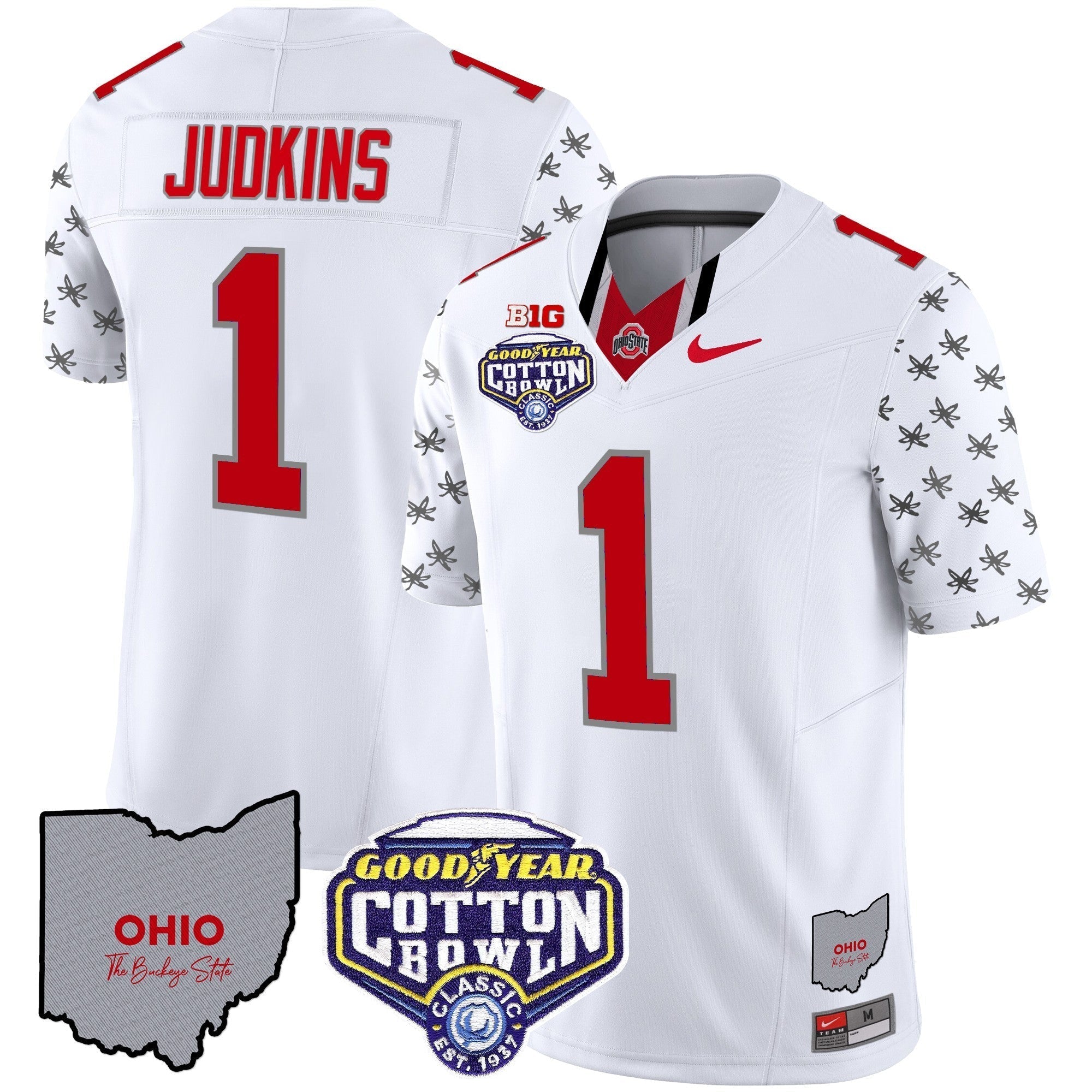 Men Ohio State Buckeyes Cotton Bowl Patch Vapor Limited Jersey - All Stitched