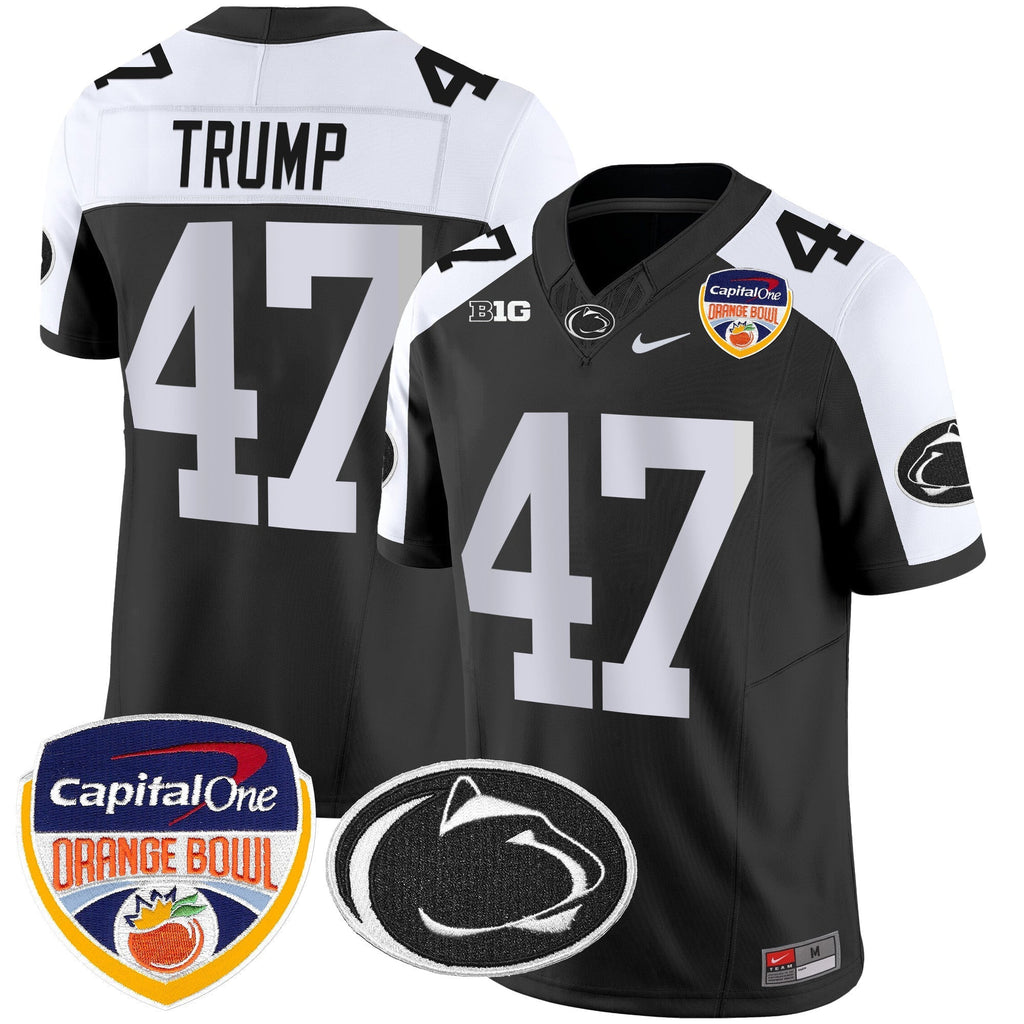 Men Penn State Nittany Lions Orange Bowl Patch Vapor Limited Jersey - All Stitched