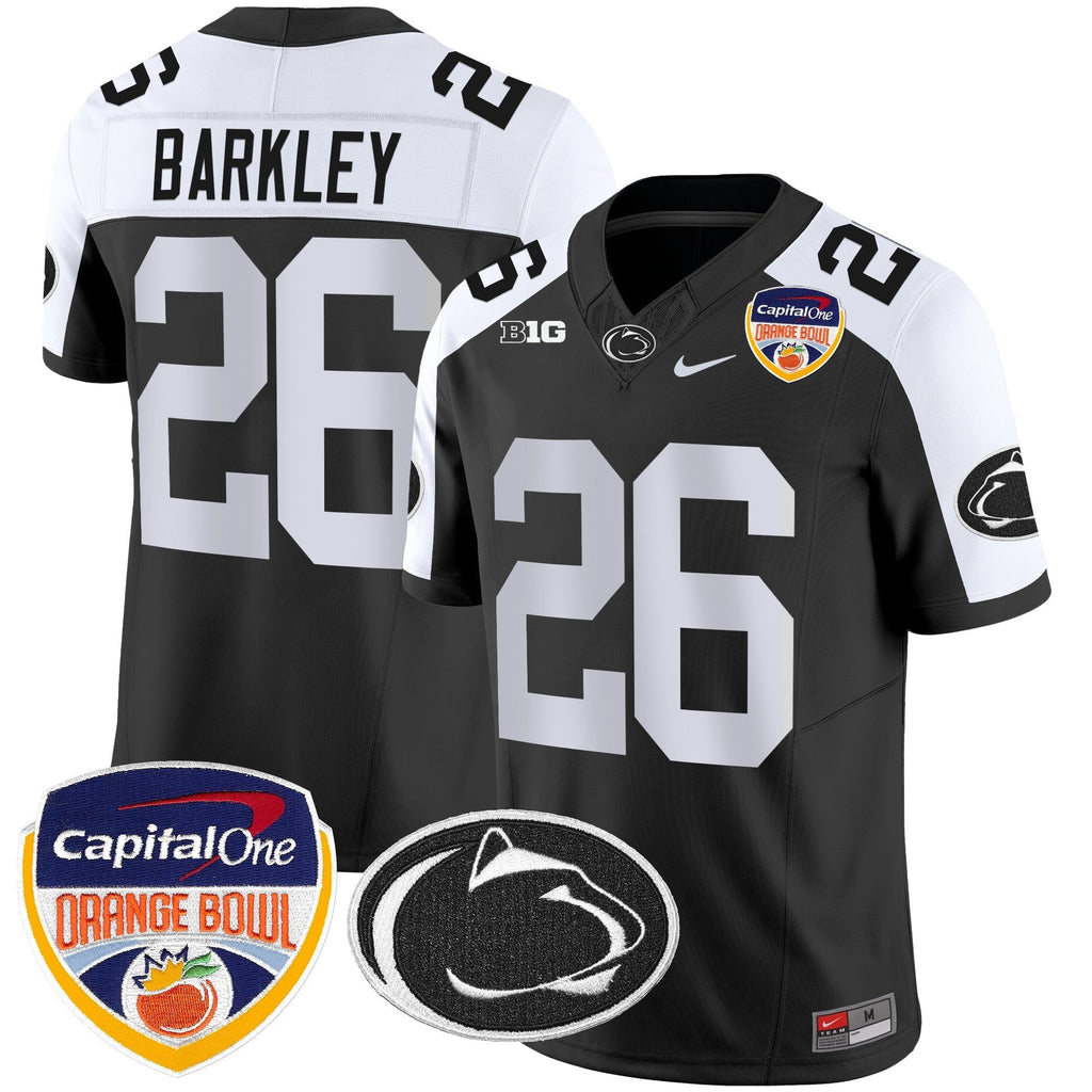 Men Penn State Nittany Lions Orange Bowl Patch Vapor Limited Jersey - All Stitched