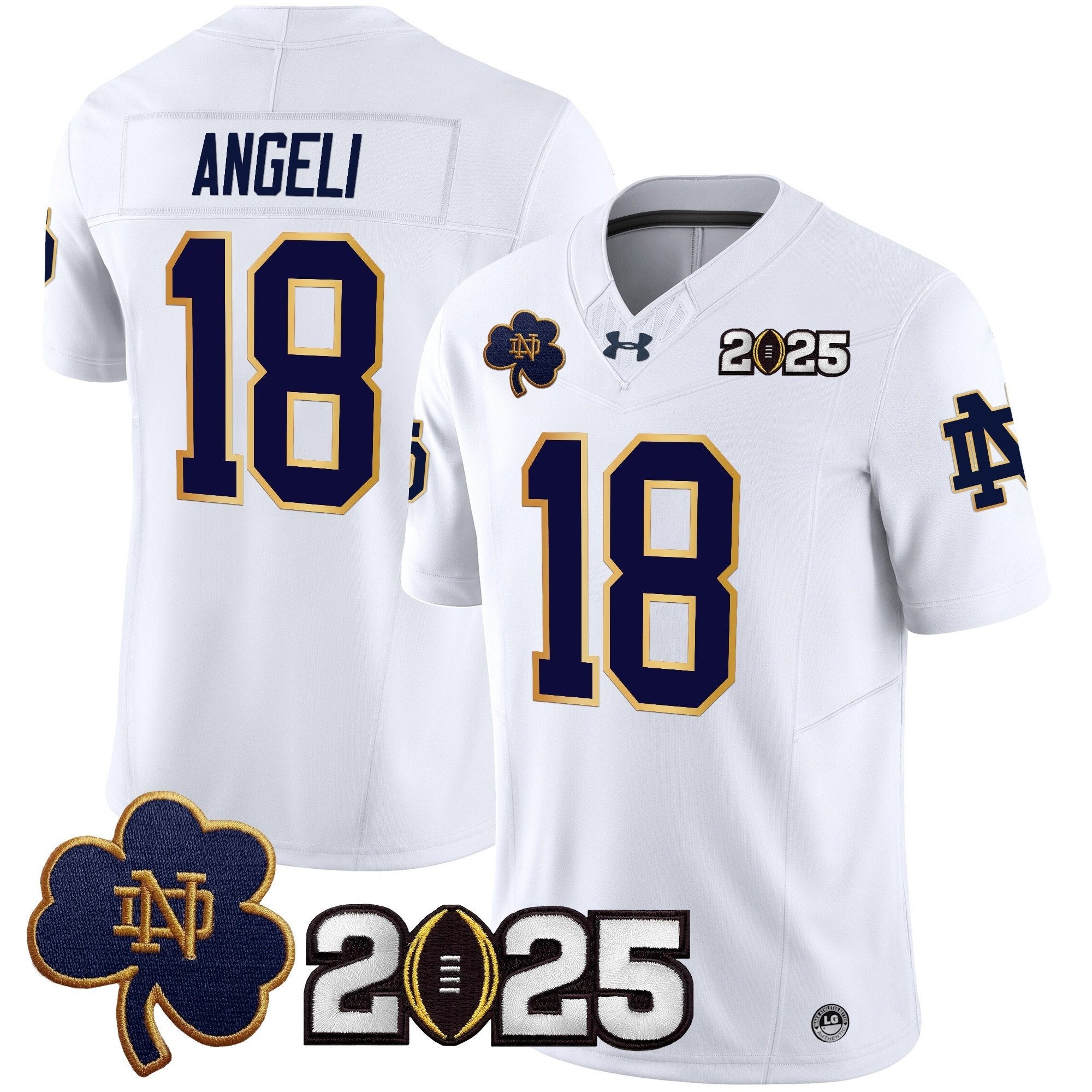 Men Notre Dame Fighting Irish 2025 CFP Final Patch Vapor Limited Jersey - All Stitched