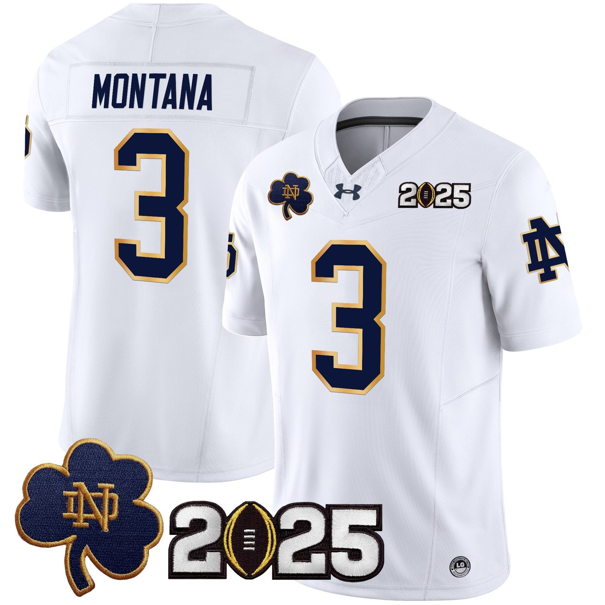 Men Notre Dame Fighting Irish 2025 CFP Final Patch Vapor Limited Jersey - All Stitched