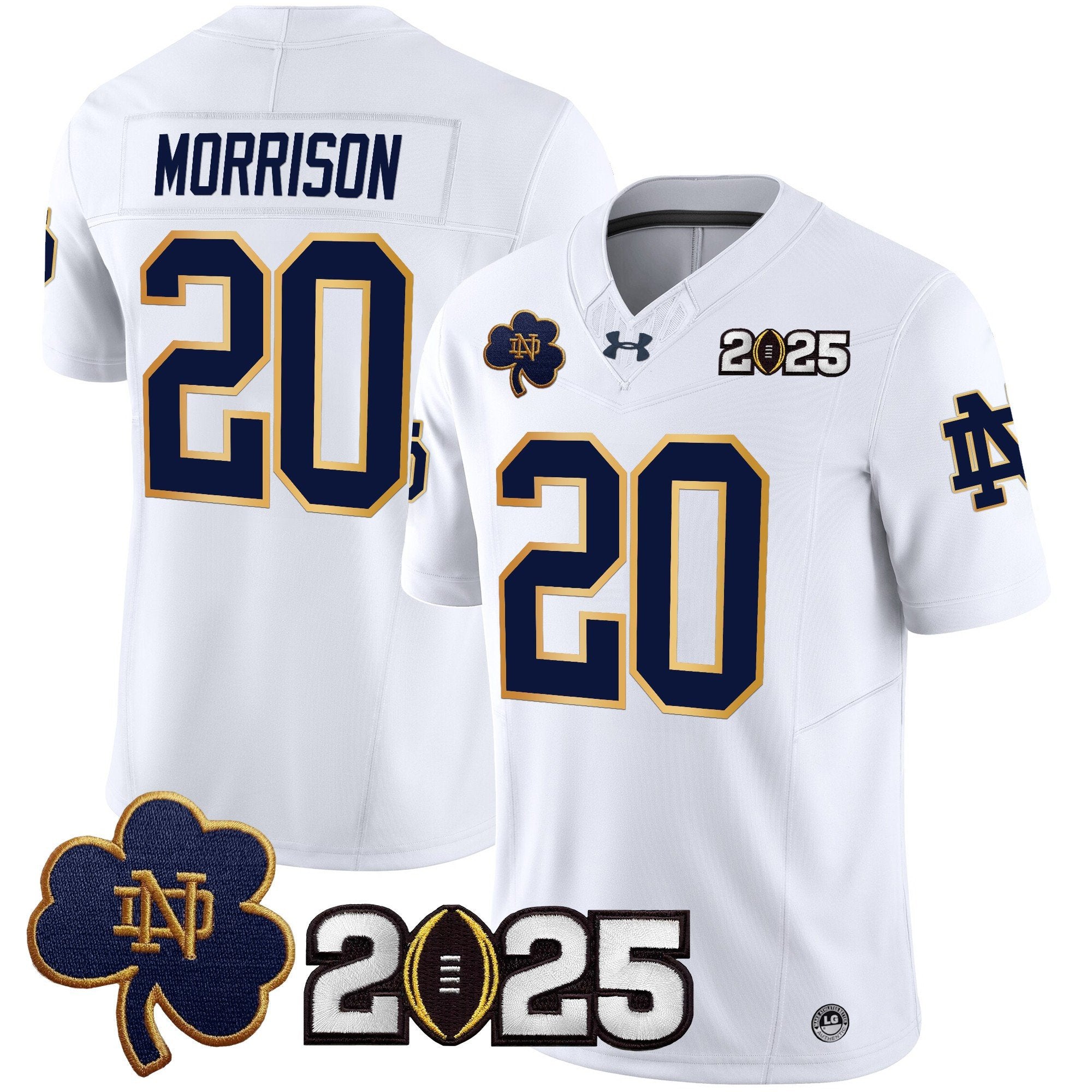 Men Notre Dame Fighting Irish 2025 CFP Final Patch Vapor Limited Jersey - All Stitched