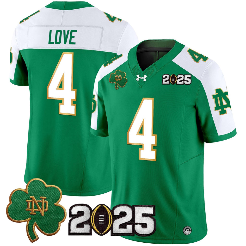 Men Notre Dame Fighting Irish 2025 CFP Final Patch Vapor Limited Jersey - All Stitched