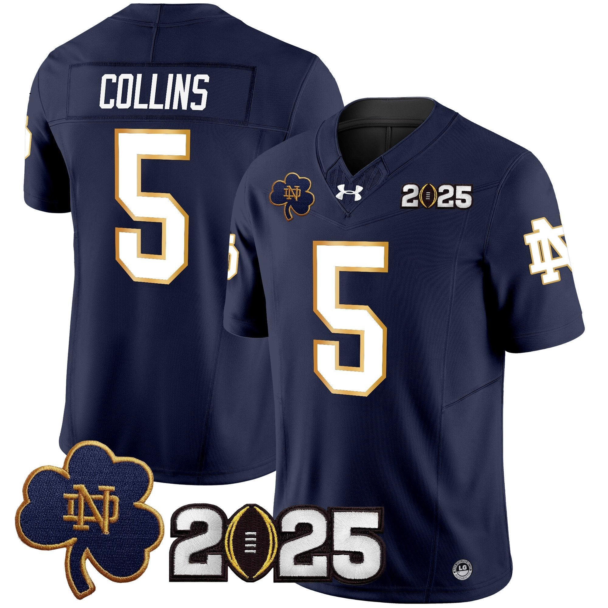 Men Notre Dame Fighting Irish 2025 CFP Final Patch Vapor Limited Jersey - All Stitched