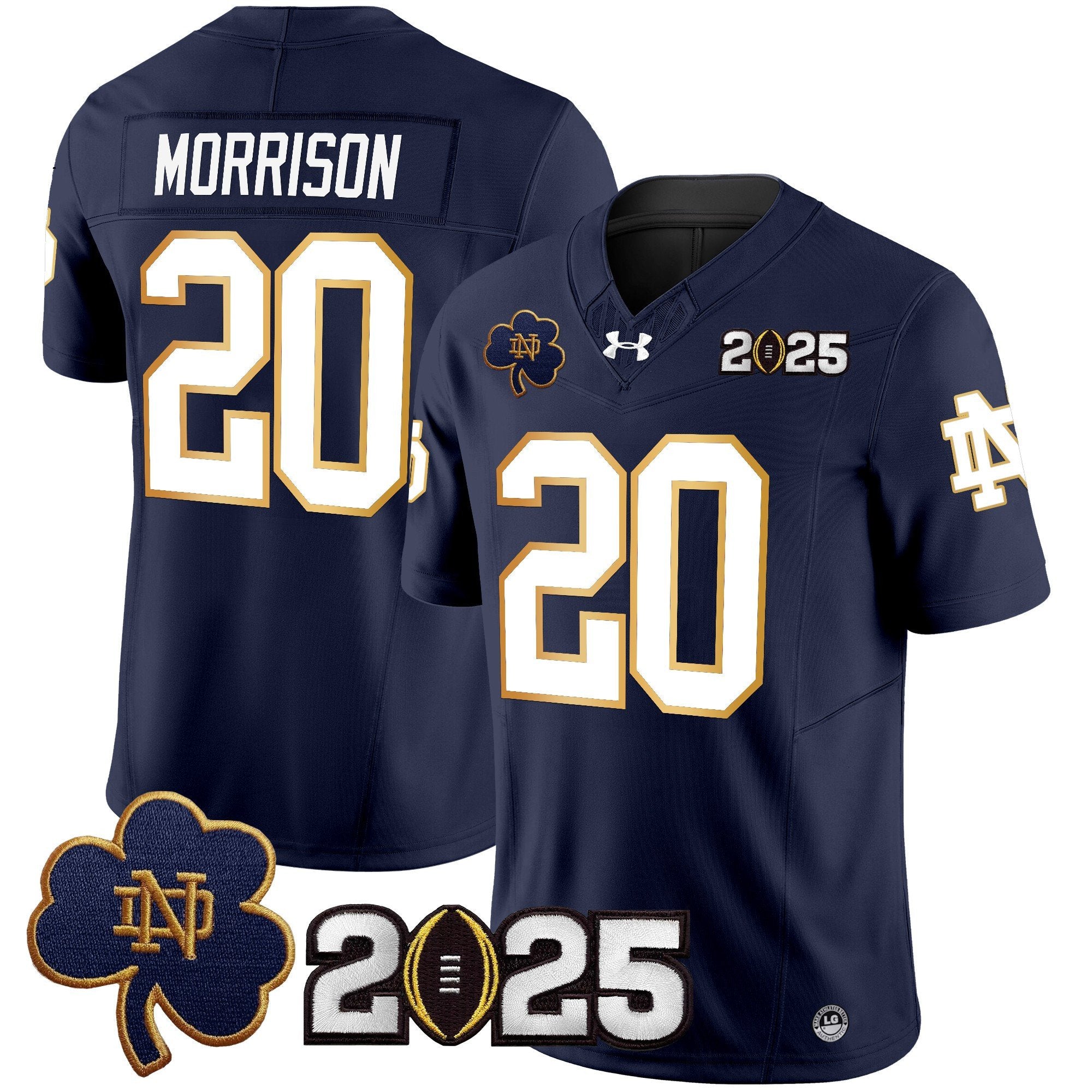 Men Notre Dame Fighting Irish 2025 CFP Final Patch Vapor Limited Jersey - All Stitched