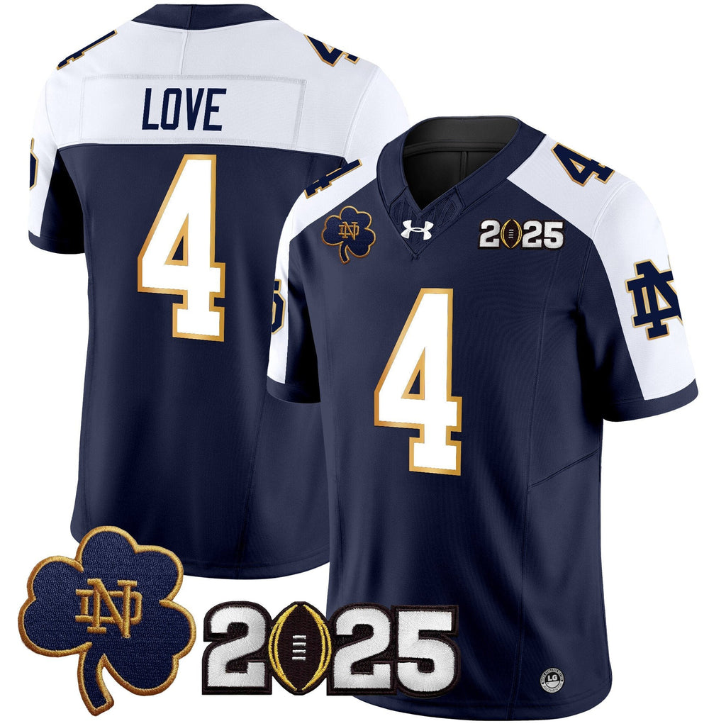 Men Notre Dame Fighting Irish 2025 CFP Final Patch Vapor Limited Jersey - All Stitched