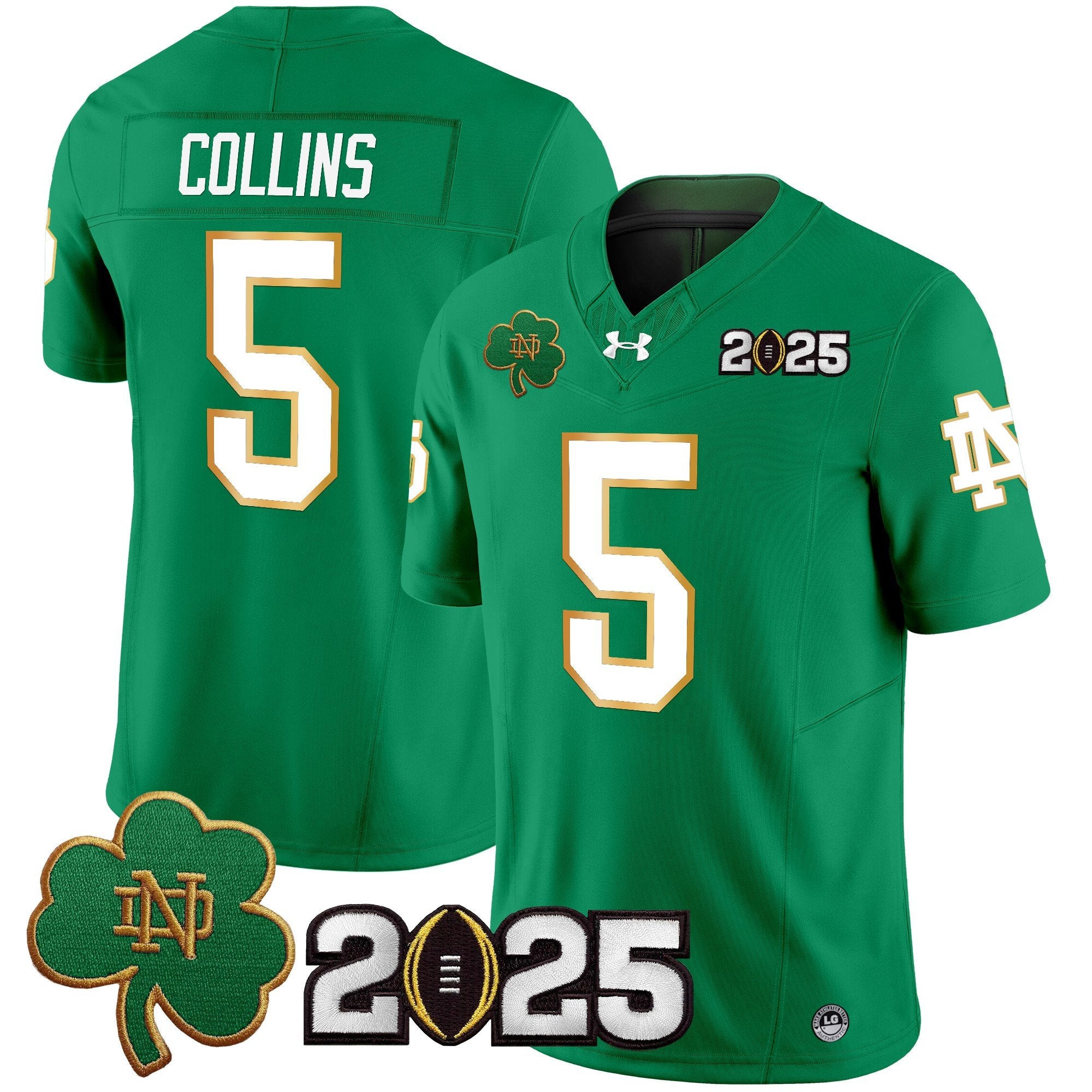 Men Notre Dame Fighting Irish 2025 CFP Final Patch Vapor Limited Jersey - All Stitched