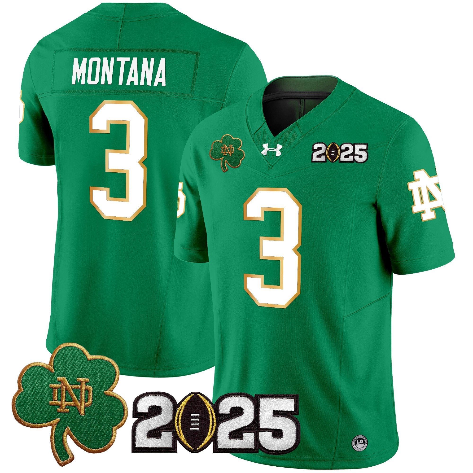 Men Notre Dame Fighting Irish 2025 CFP Final Patch Vapor Limited Jersey - All Stitched