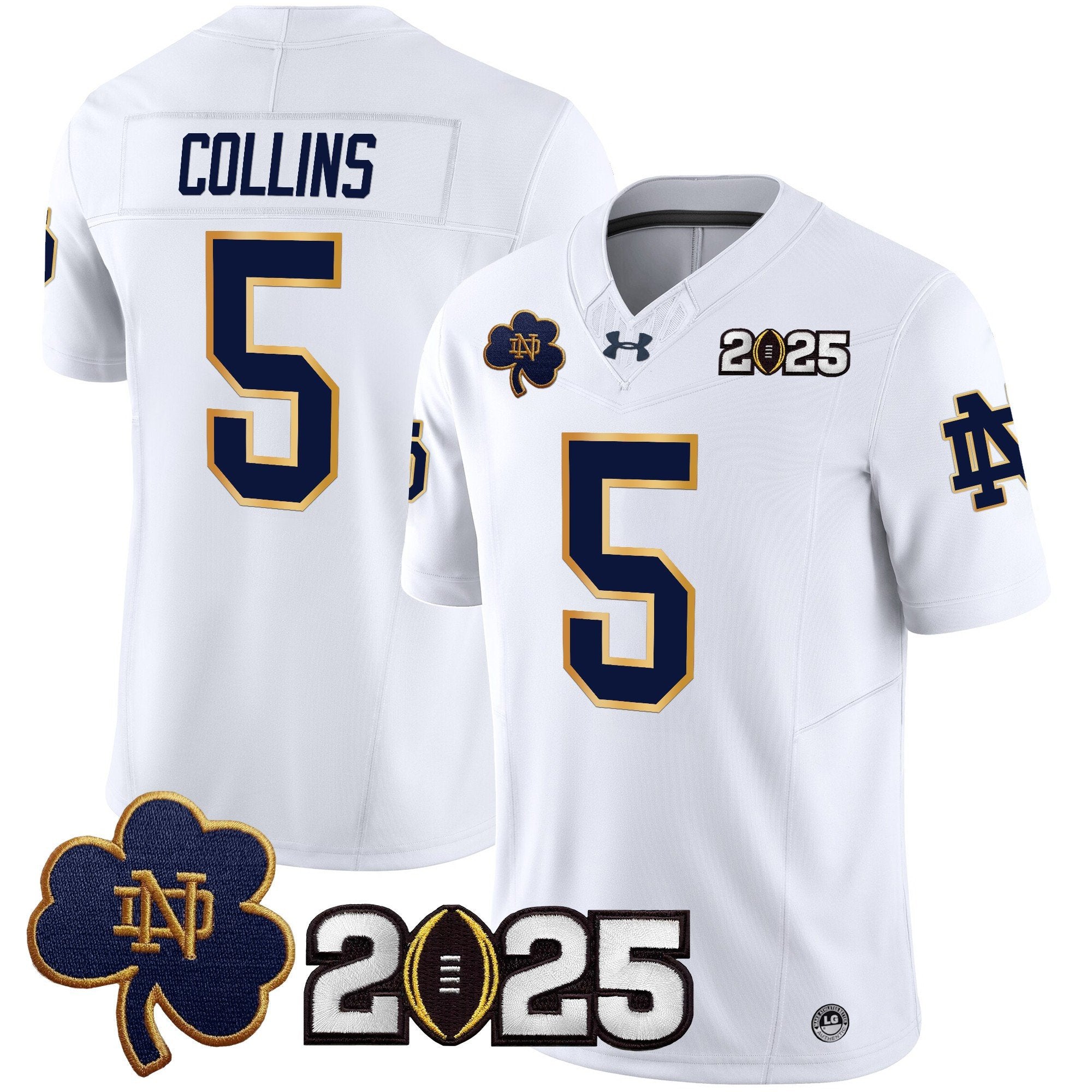 Men Notre Dame Fighting Irish 2025 CFP Final Patch Vapor Limited Jersey - All Stitched