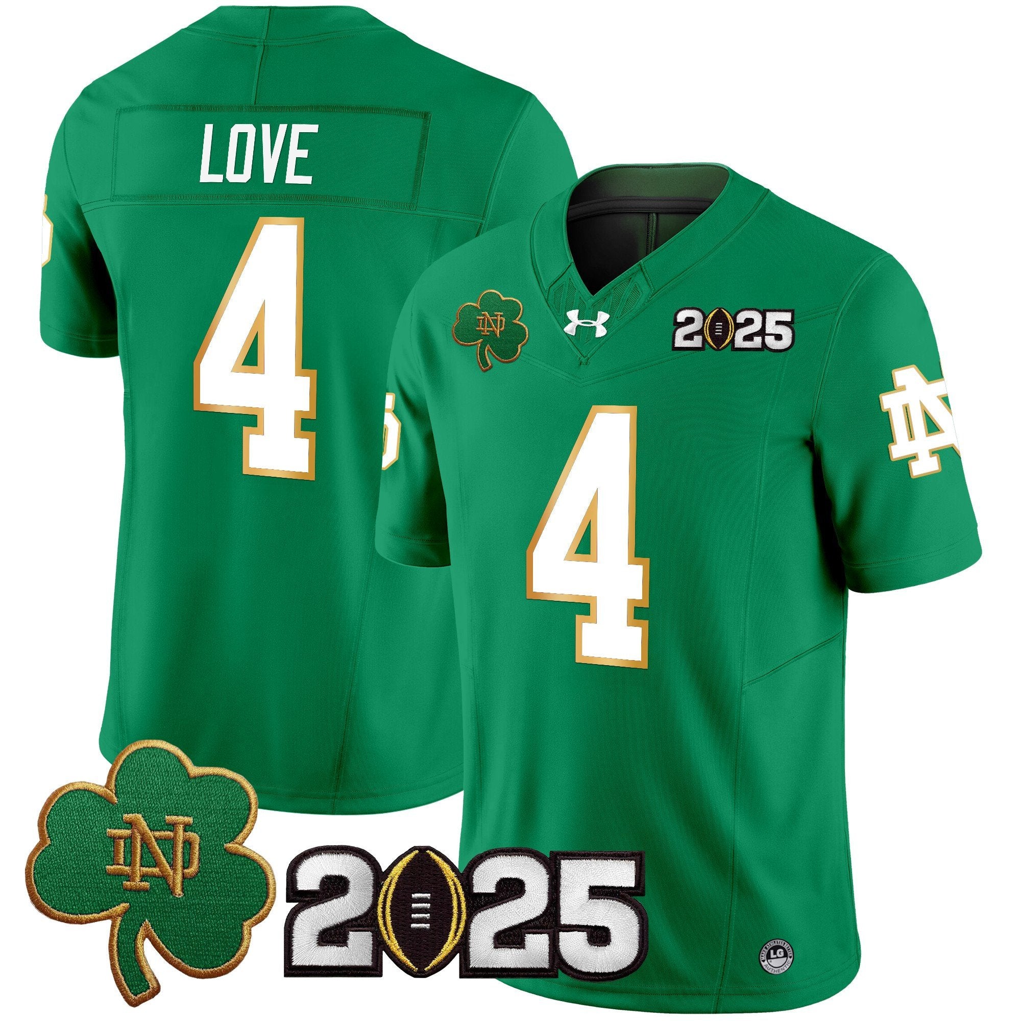 Men Notre Dame Fighting Irish 2025 CFP Final Patch Vapor Limited Jersey - All Stitched