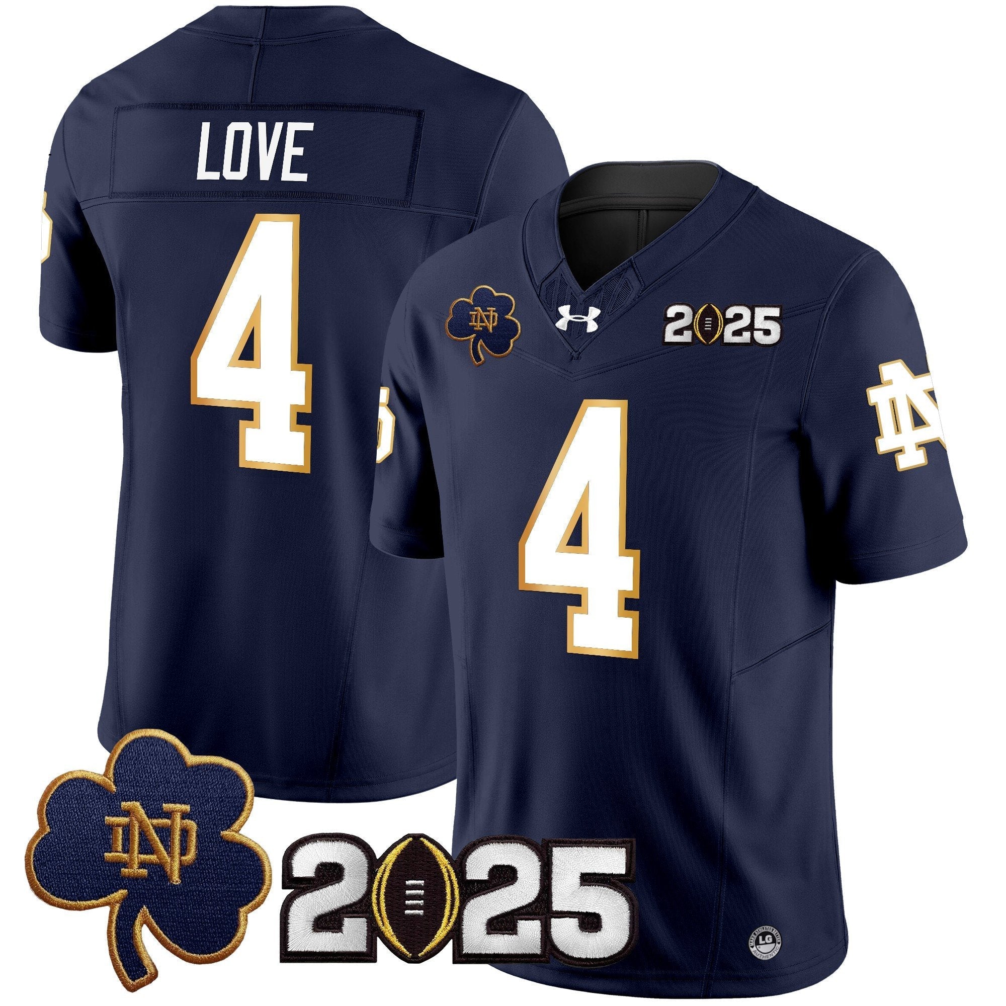 Men Notre Dame Fighting Irish 2025 CFP Final Patch Vapor Limited Jersey - All Stitched