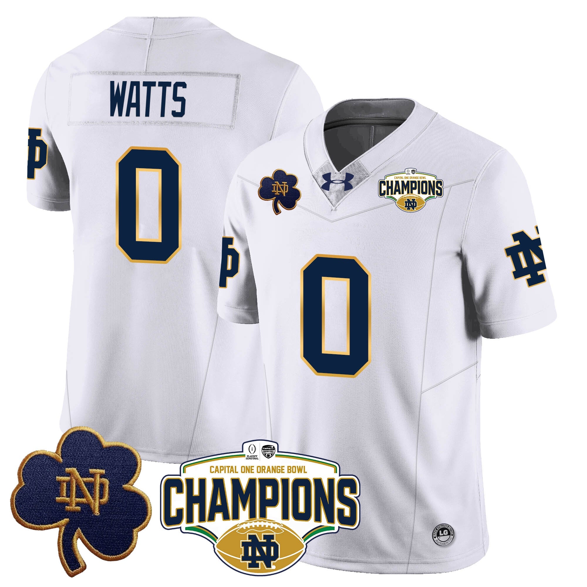 Men Notre Dame Fighting Irish 2025 Orange Bowl Champions Jersey N5 - All Stitched