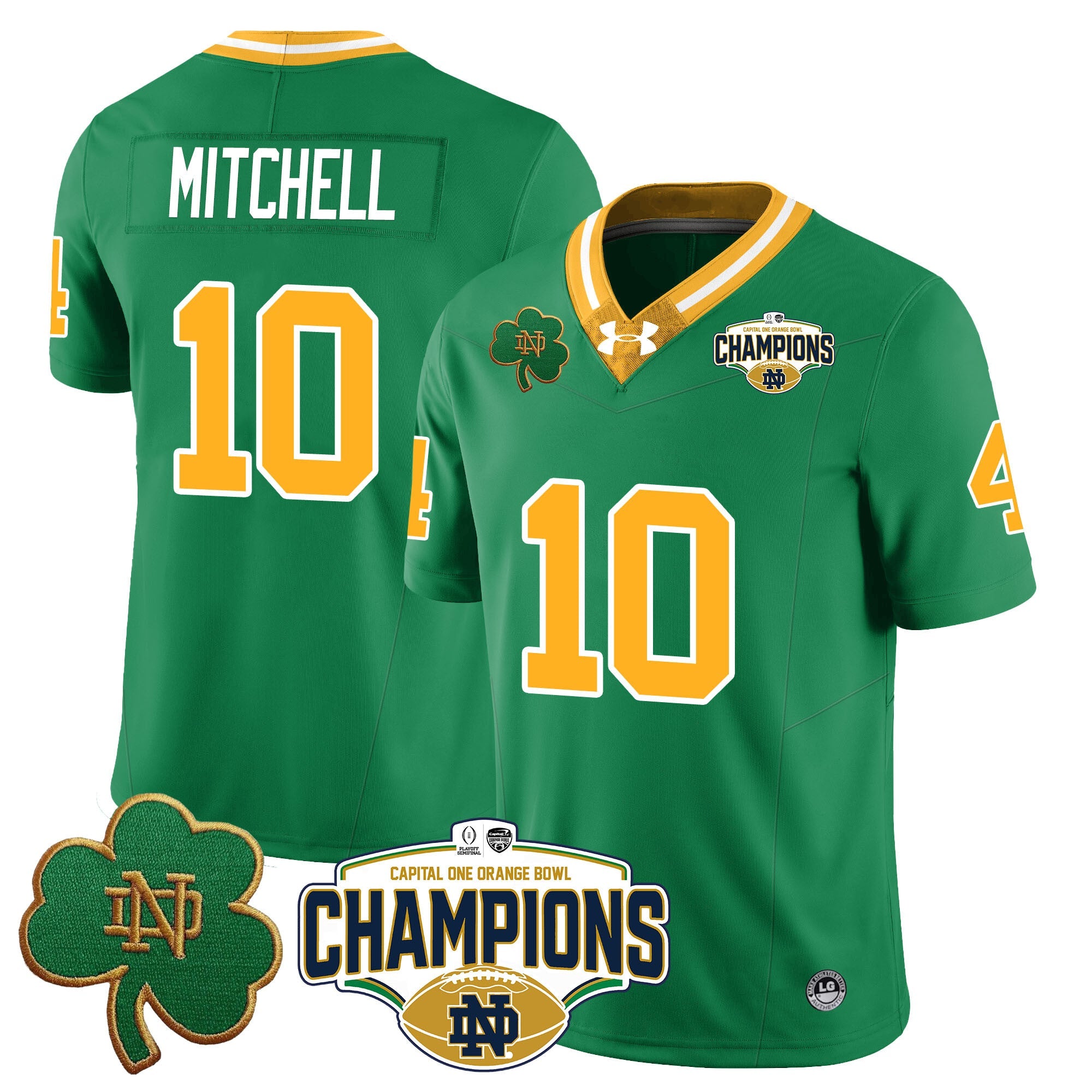 Men Notre Dame Fighting Irish 2025 Orange Bowl Champions Jersey N5 - All Stitched
