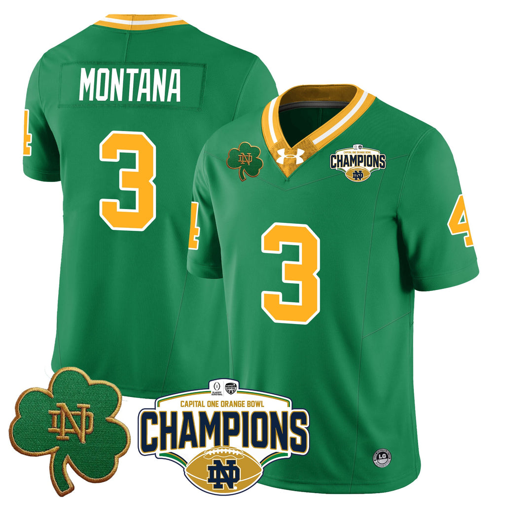 Men Notre Dame Fighting Irish 2025 Orange Bowl Champions Jersey N5 - All Stitched