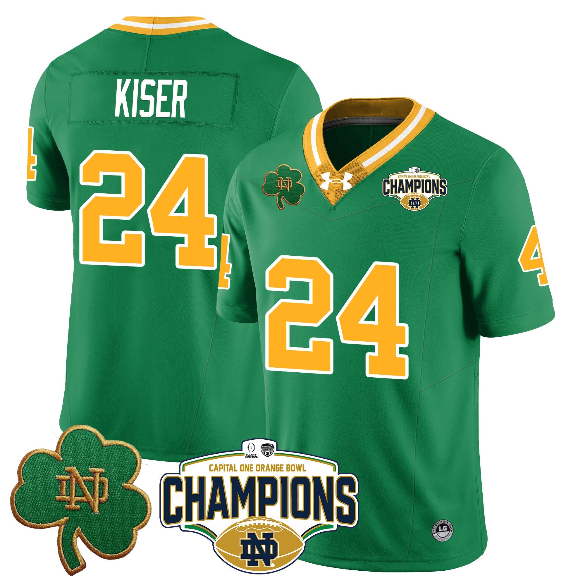 Men Notre Dame Fighting Irish 2025 Orange Bowl Champions Jersey N5 - All Stitched