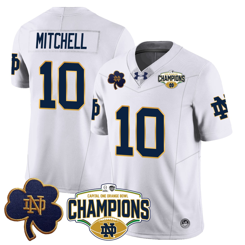 Men Notre Dame Fighting Irish 2025 Orange Bowl Champions Jersey N5 - All Stitched