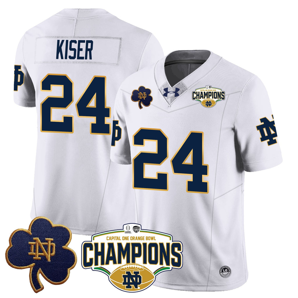 Men Notre Dame Fighting Irish 2025 Orange Bowl Champions Jersey N5 - All Stitched
