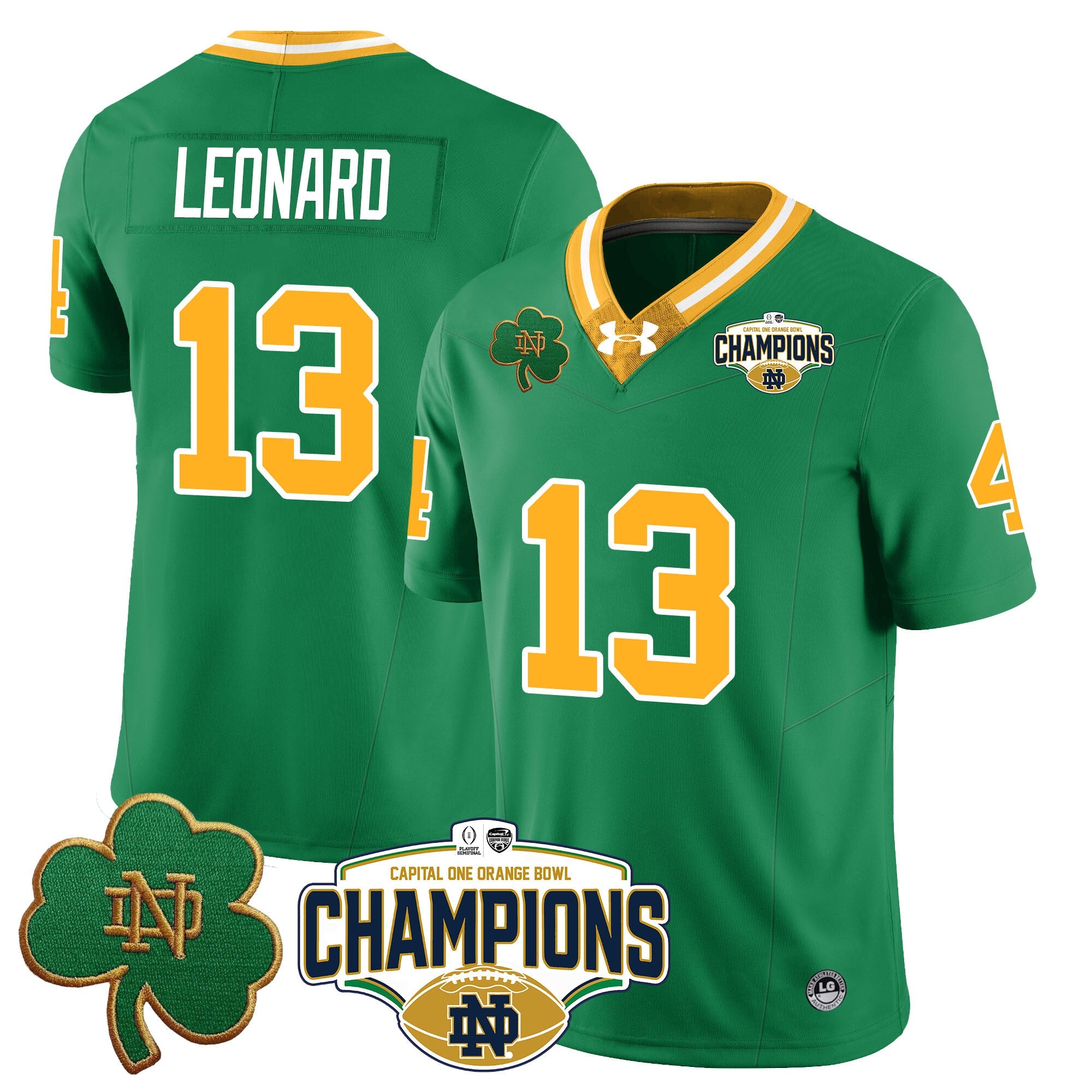 Men Notre Dame Fighting Irish 2025 Orange Bowl Champions Jersey N5 - All Stitched
