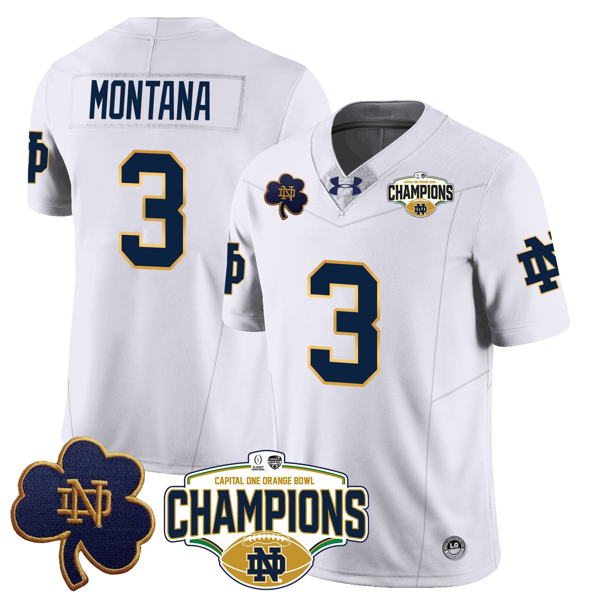 Men Notre Dame Fighting Irish 2025 Orange Bowl Champions Jersey N5 - All Stitched