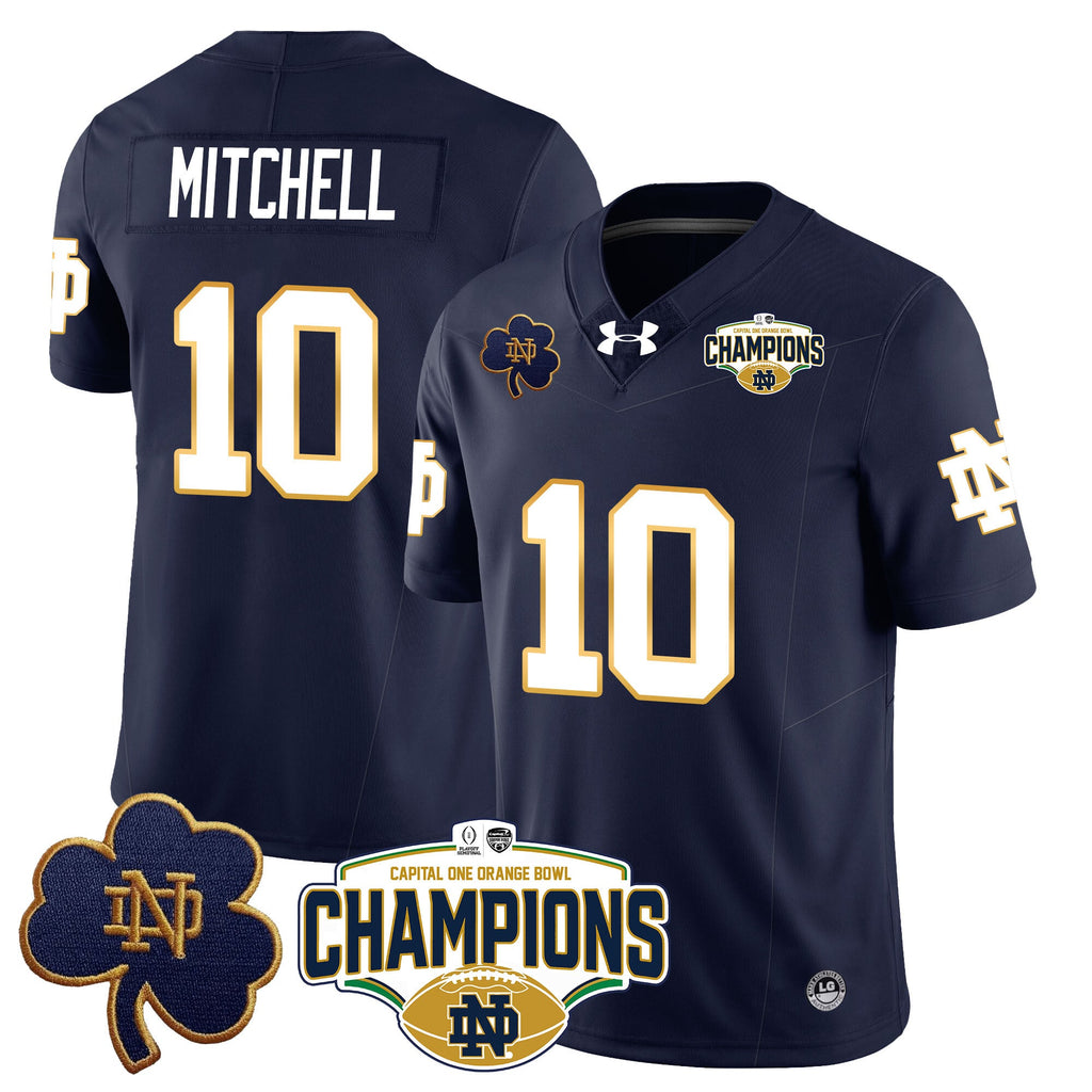 Men Notre Dame Fighting Irish 2025 Orange Bowl Champions Jersey N5 - All Stitched