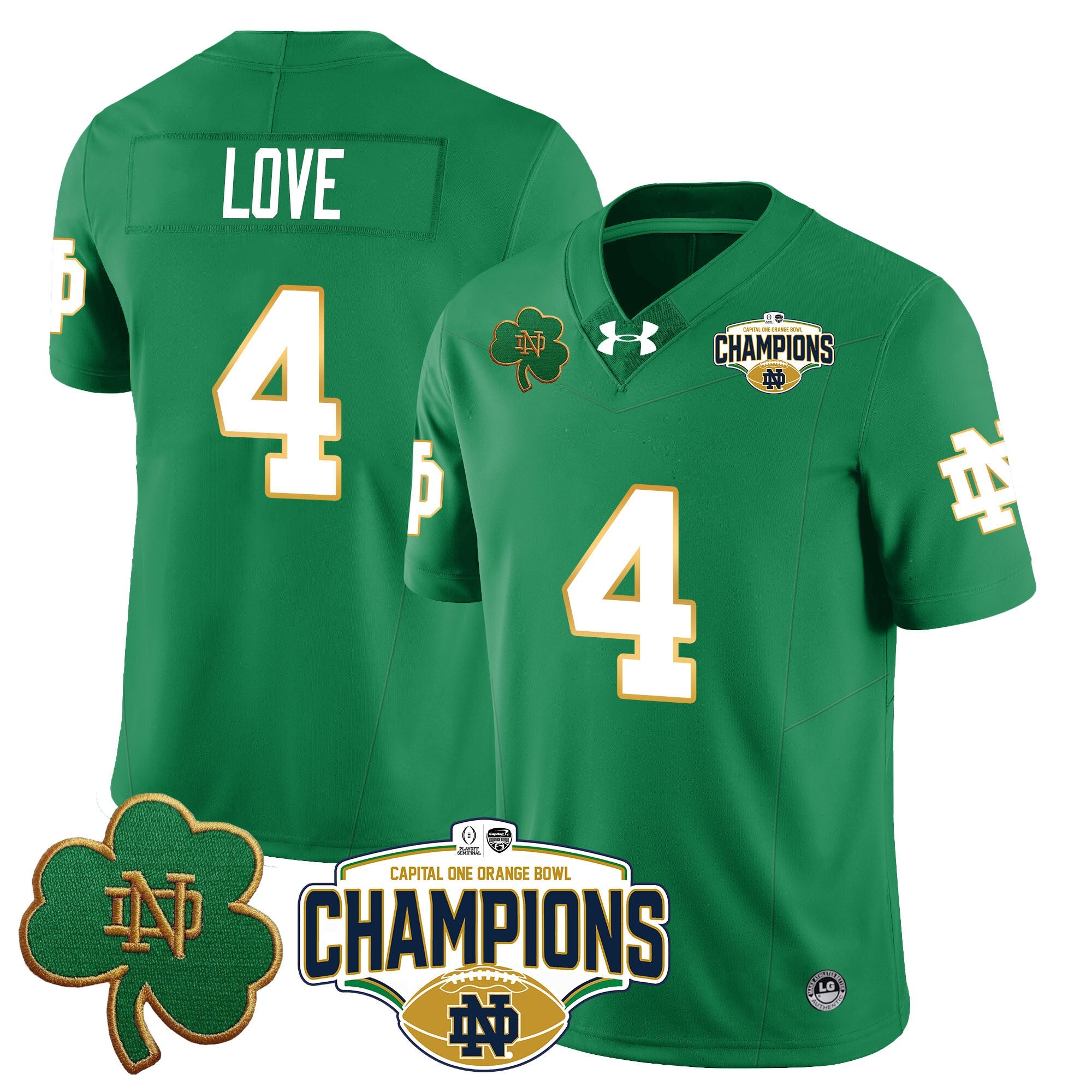 Men Notre Dame Fighting Irish 2025 Orange Bowl Champions Jersey N5 - All Stitched