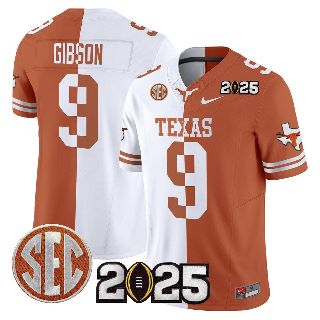 Men Texas Longhorns 2025 CFP Final Patch Vapor Limited Jersey - All Stitched