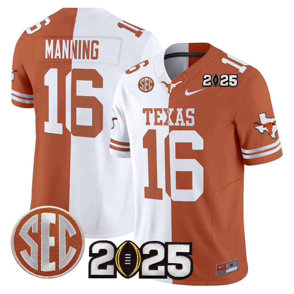 Men Texas Longhorns 2025 CFP Final Patch Vapor Limited Jersey - All Stitched