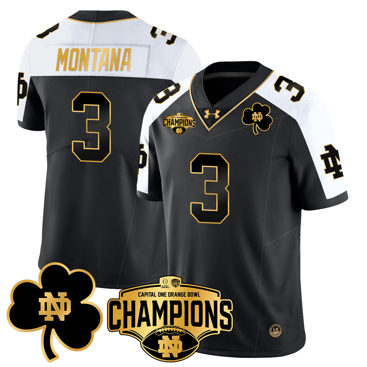 Men Notre Dame Fighting Irish 2025 Orange Bowl Champions Jersey N5 - All Stitched