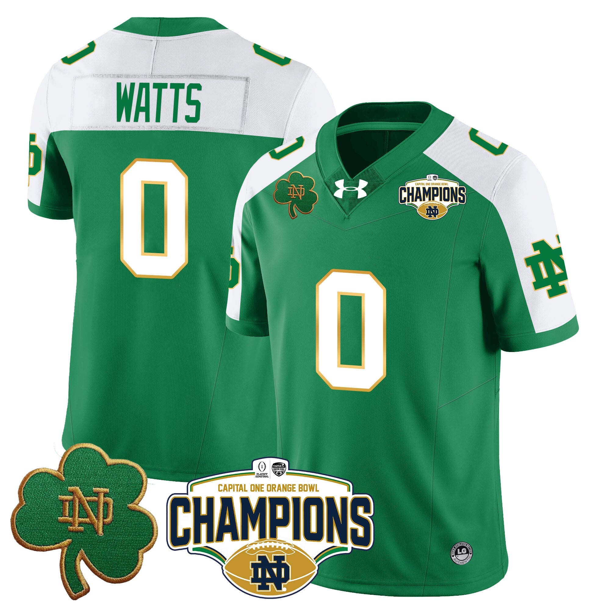 Men Notre Dame Fighting Irish 2025 Orange Bowl Champions Jersey N5 - All Stitched
