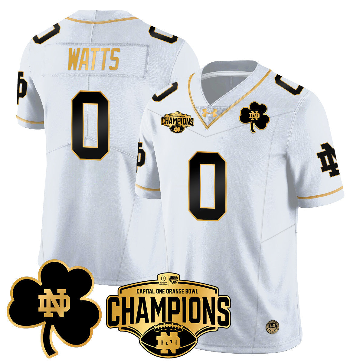 Men Notre Dame Fighting Irish 2025 Orange Bowl Champions Jersey N5 - All Stitched