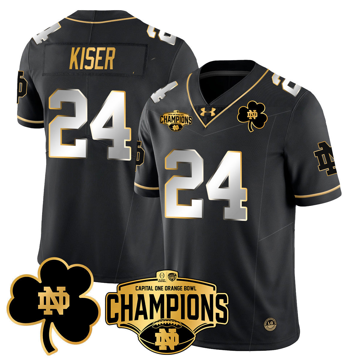 Men Notre Dame Fighting Irish 2025 Orange Bowl Champions Jersey N5 - All Stitched
