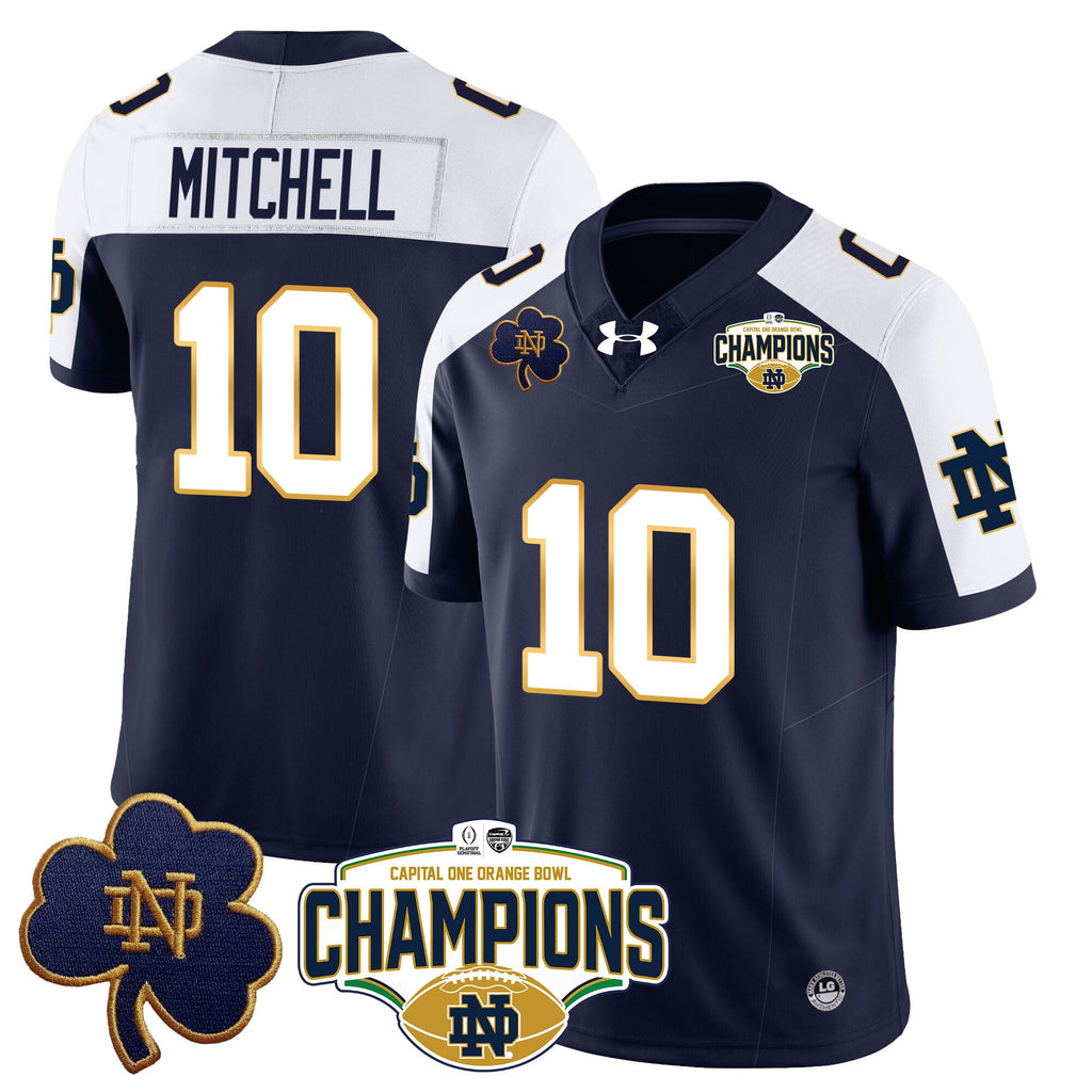 Men Notre Dame Fighting Irish 2025 Orange Bowl Champions Jersey N5 - All Stitched