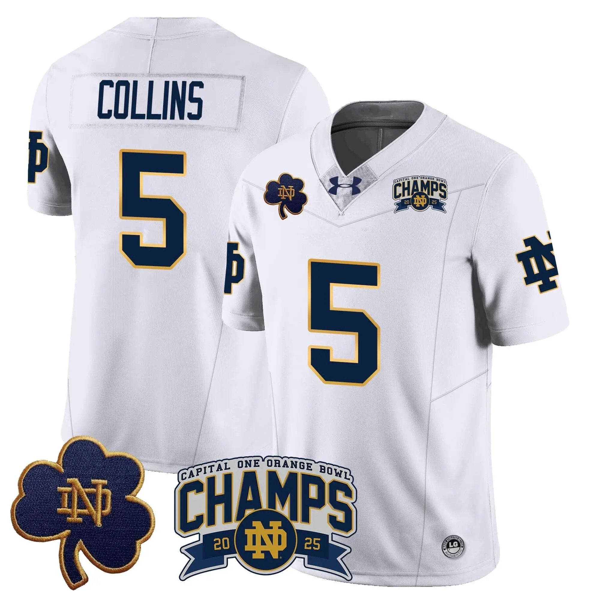 Men Notre Dame Fighting Irish 2025 Orange Bowl Champions Jersey N6 Football