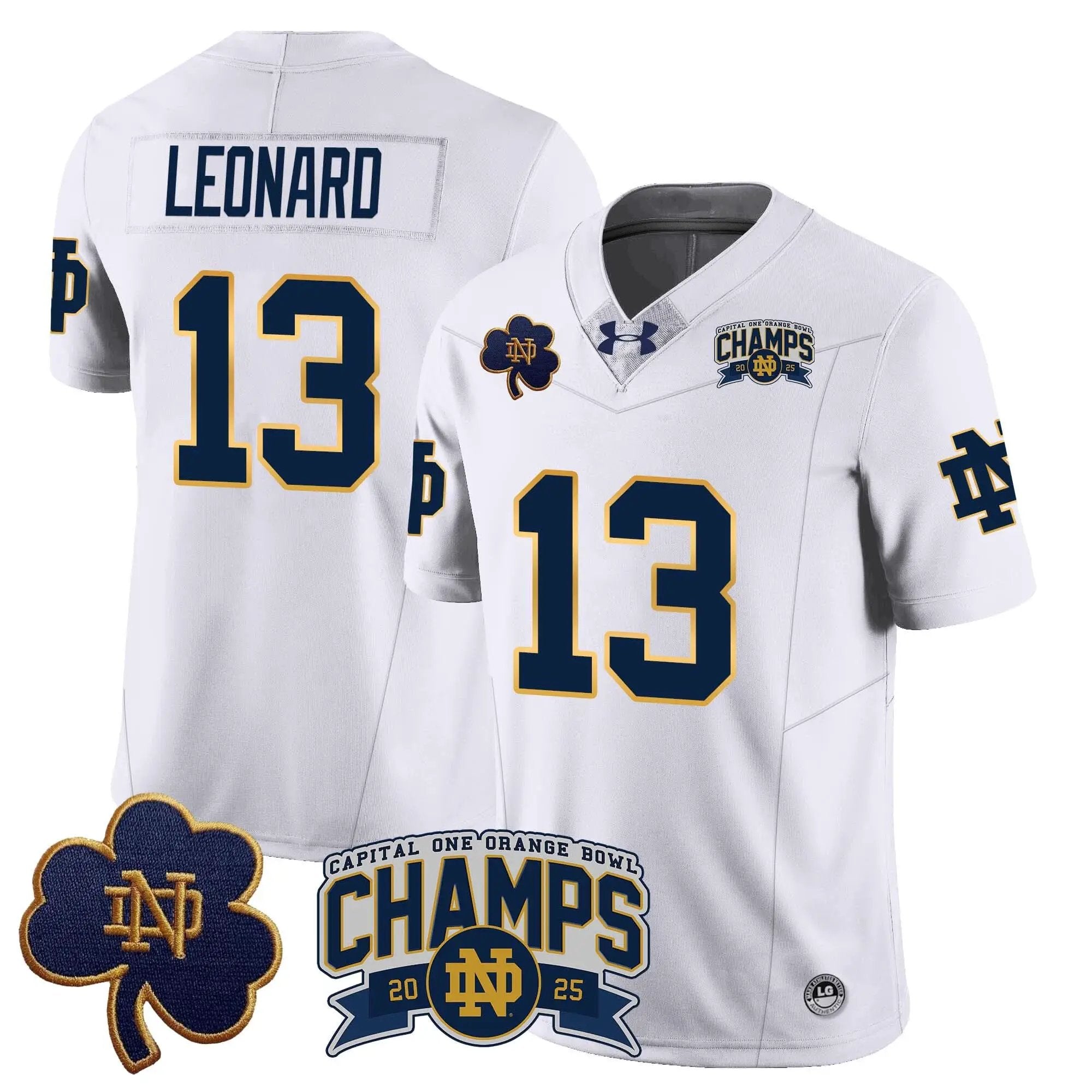 Men Notre Dame Fighting Irish 2025 Orange Bowl Champions Jersey N6 Football
