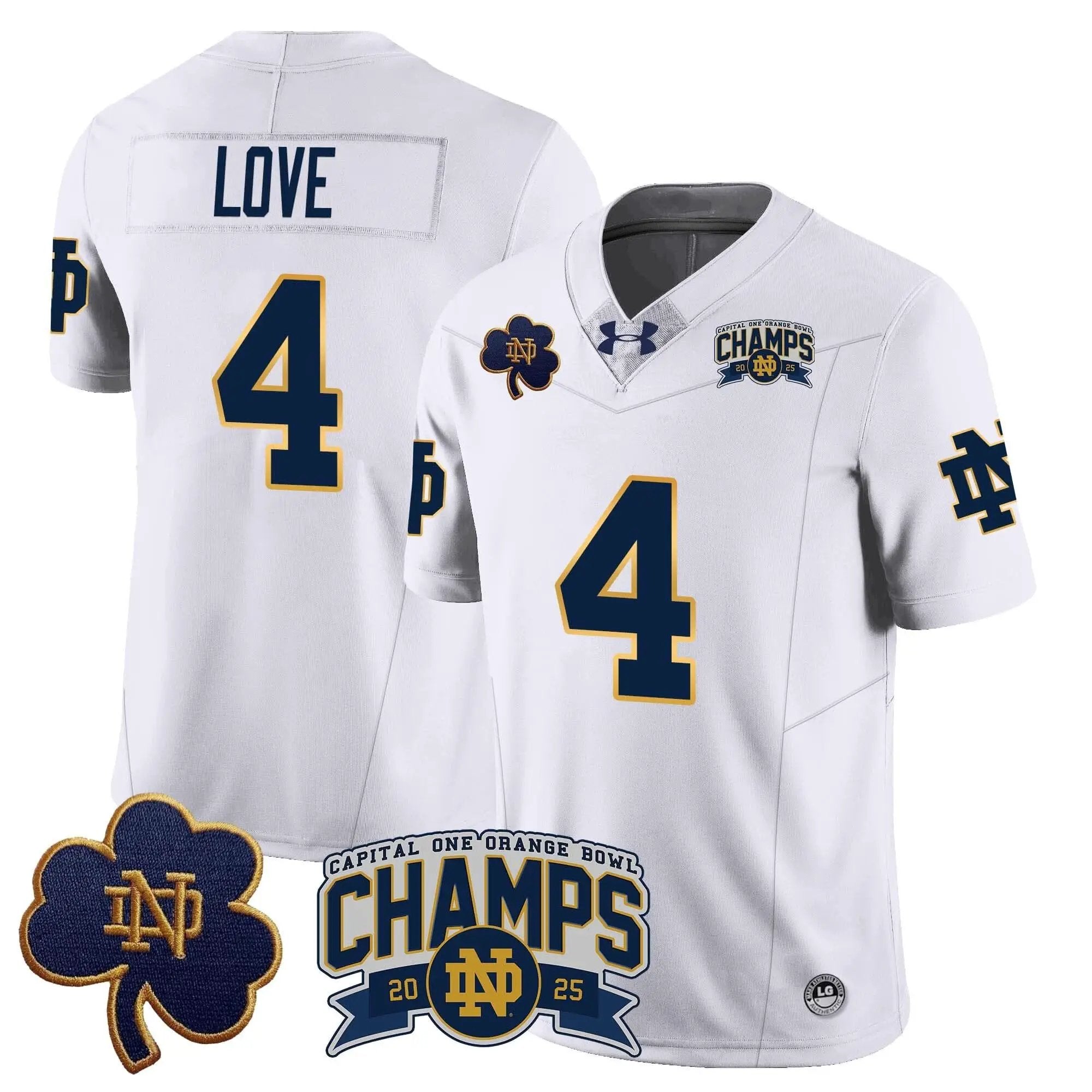 Men Notre Dame Fighting Irish 2025 Orange Bowl Champions Jersey N6 Football